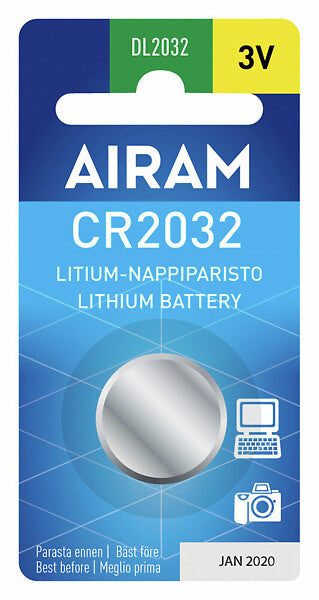 AIRAM LITHIUMBATTERI CR2032 3V 1/BL