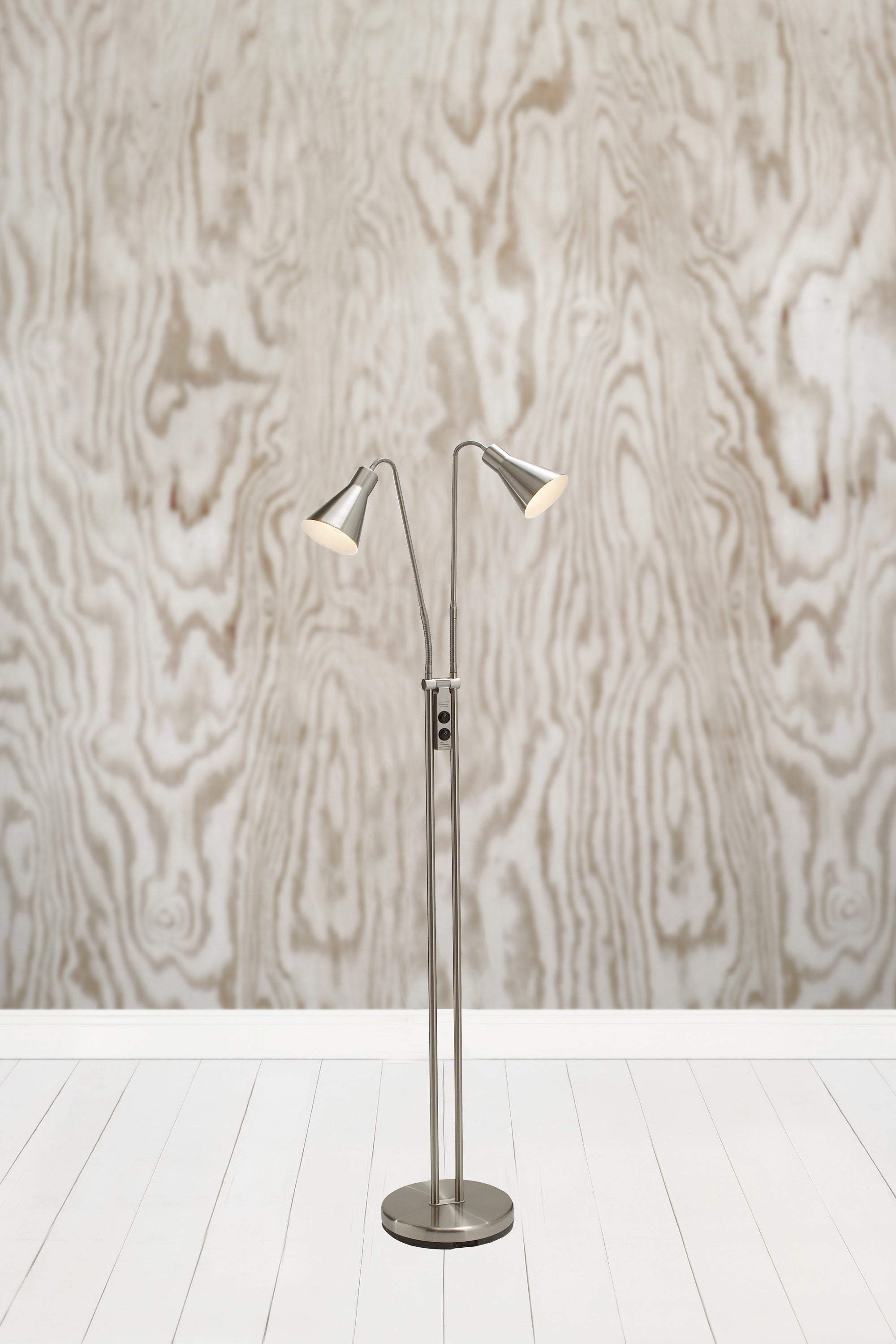 ODENSE golvlampa 2L Steel