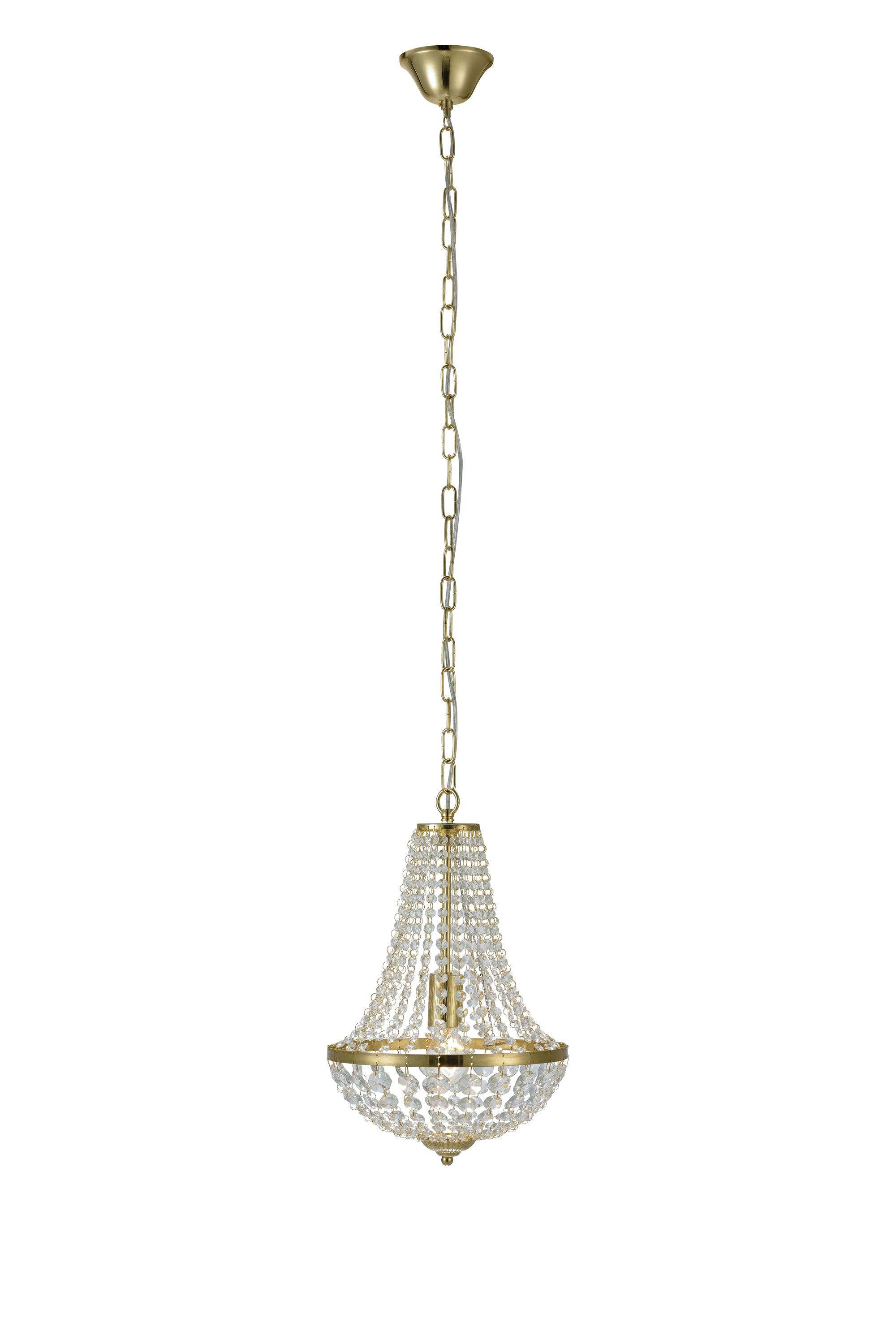 GRÄNSÖ takkrona 1L 30cm Brushed Brass/MC