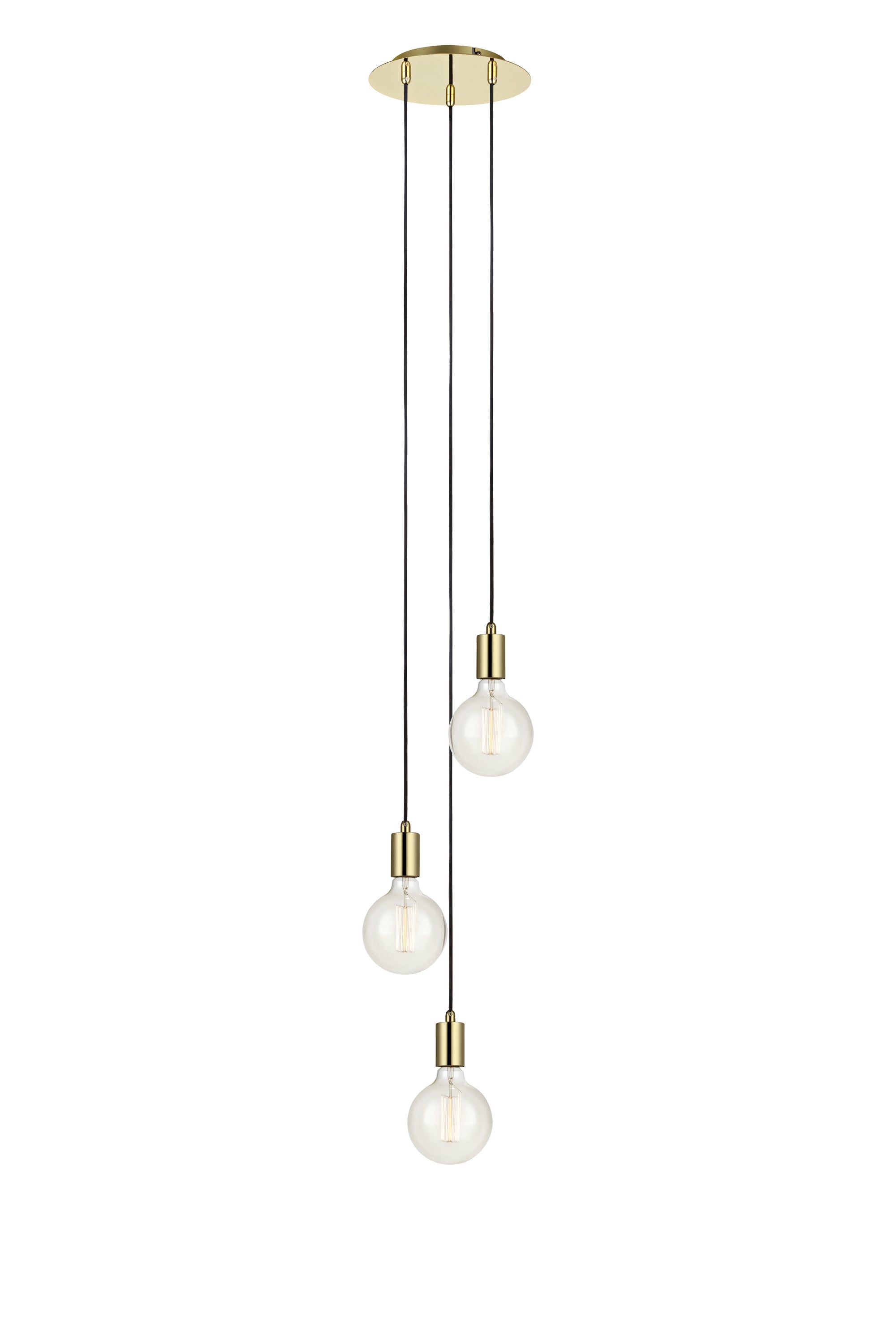 SKY taklampa 3L Round Brass