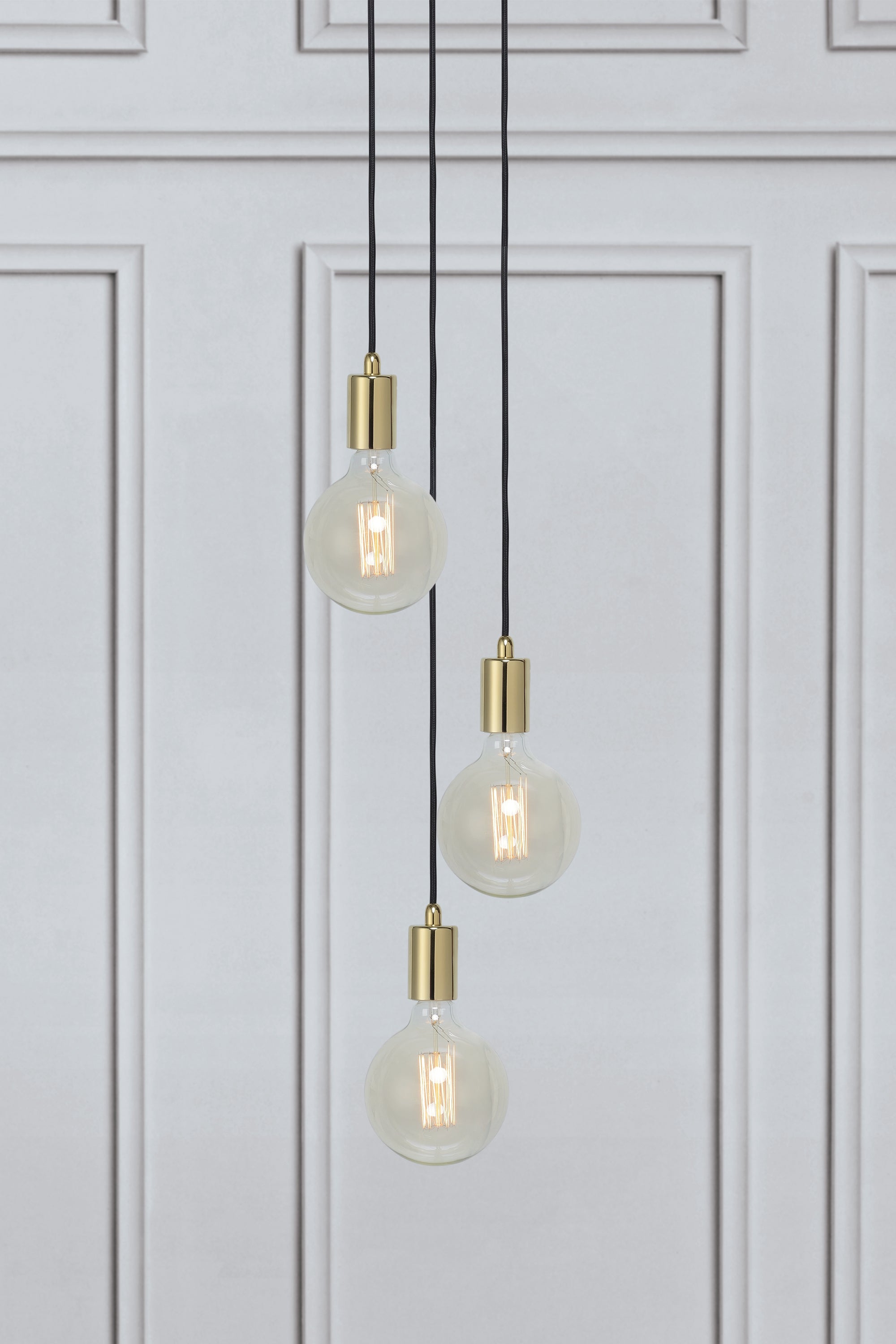 SKY taklampa 3L Round Brass