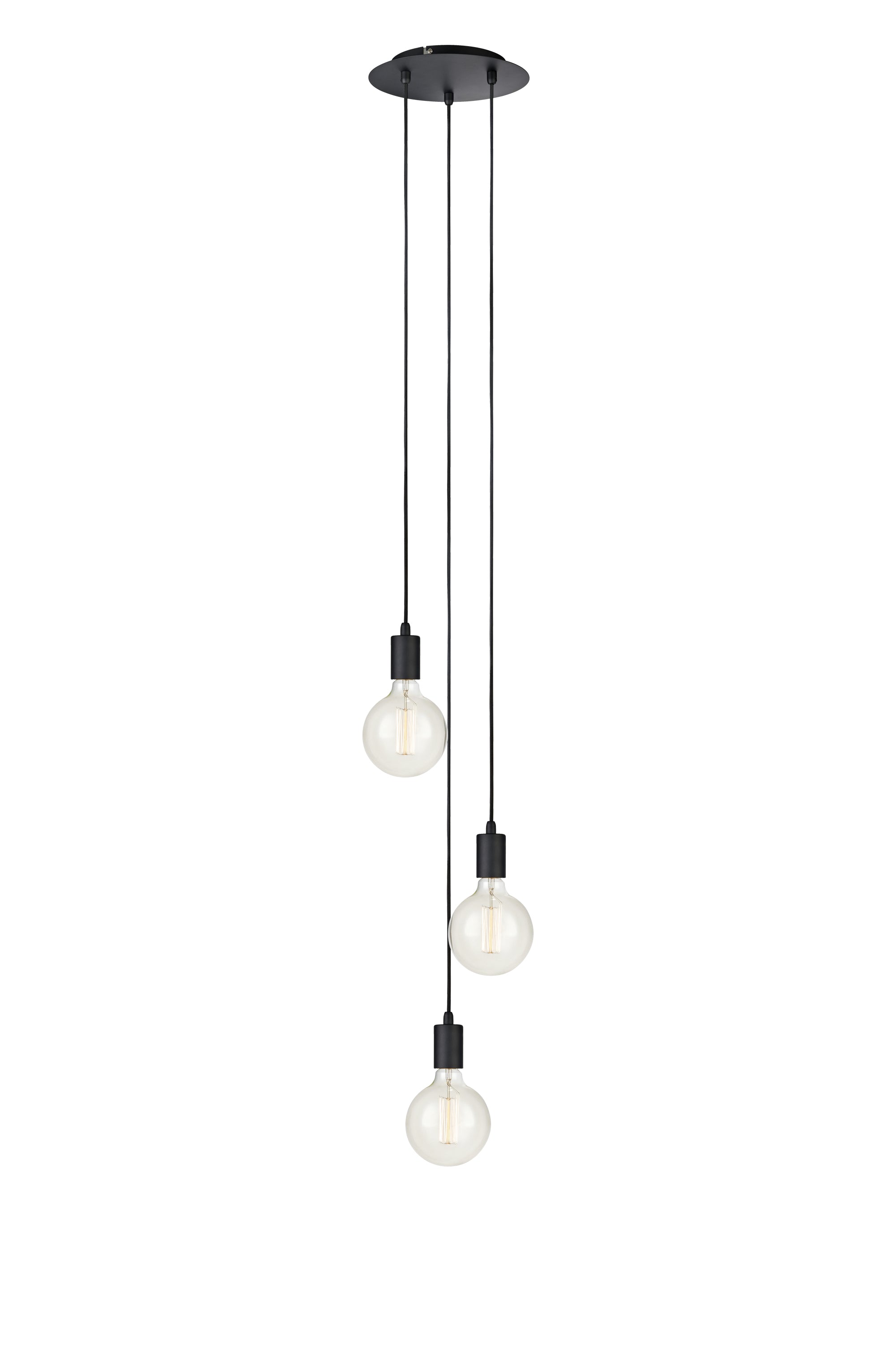SKY taklampa 3L Round Black