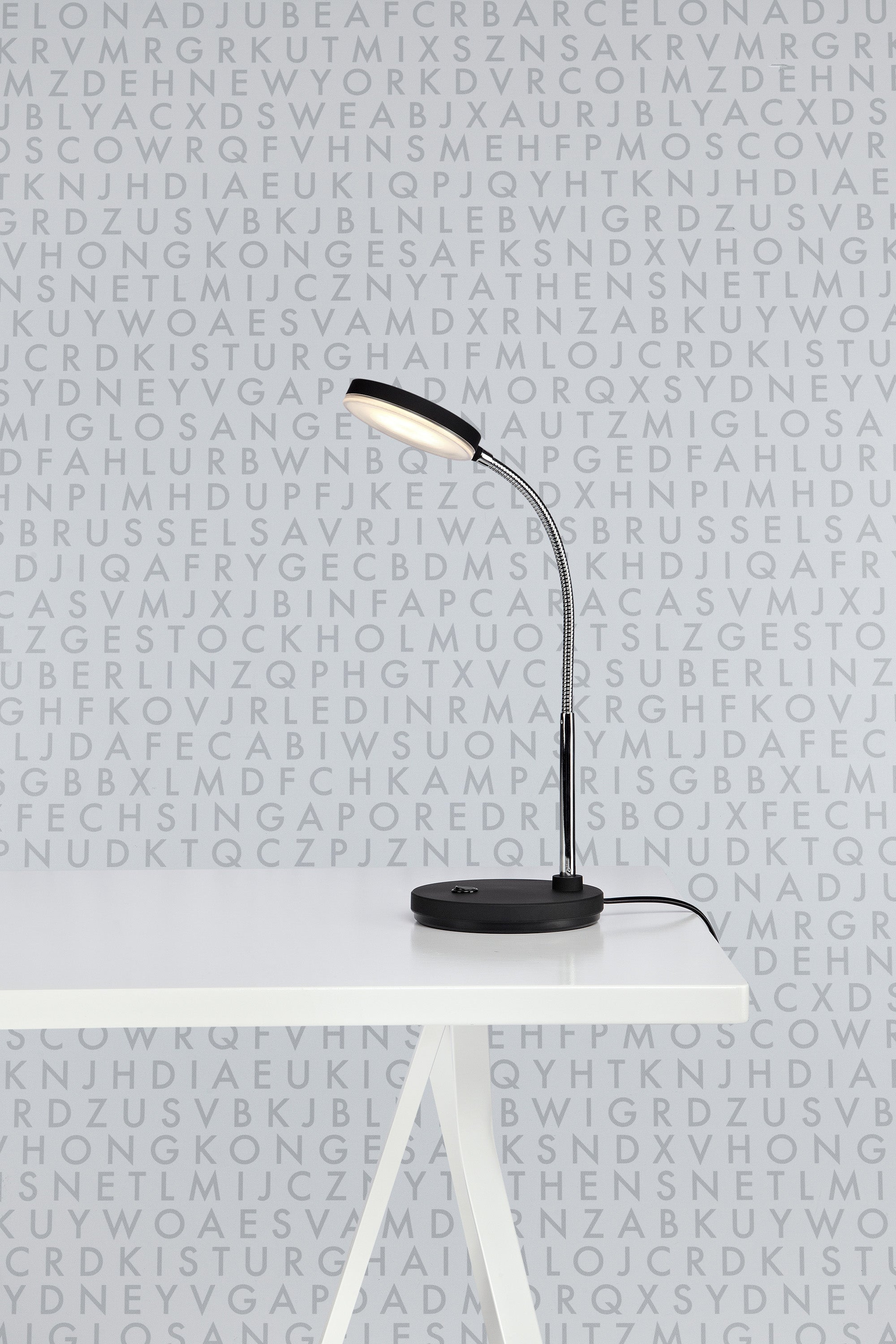 FLEX bordslampa 1L Black/Chrome