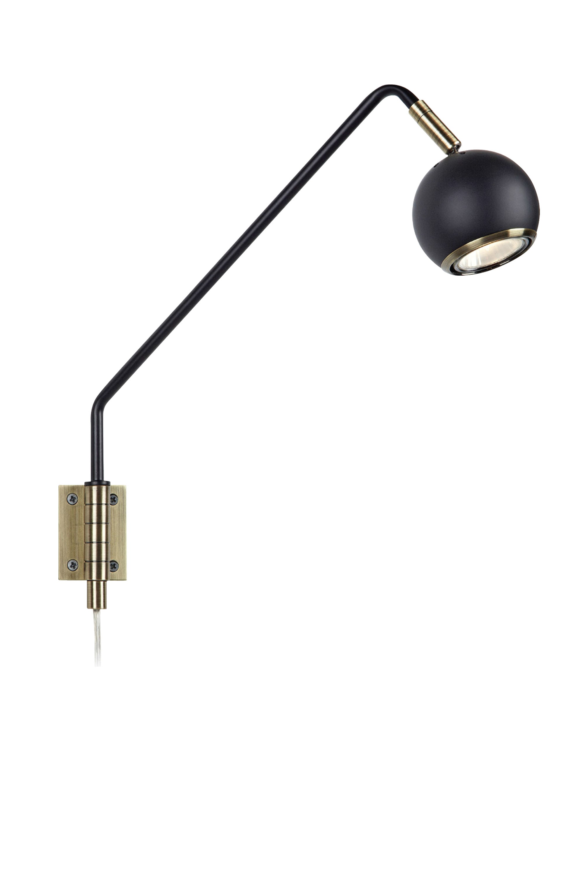 COCO vägglampa 1L Black/Antique