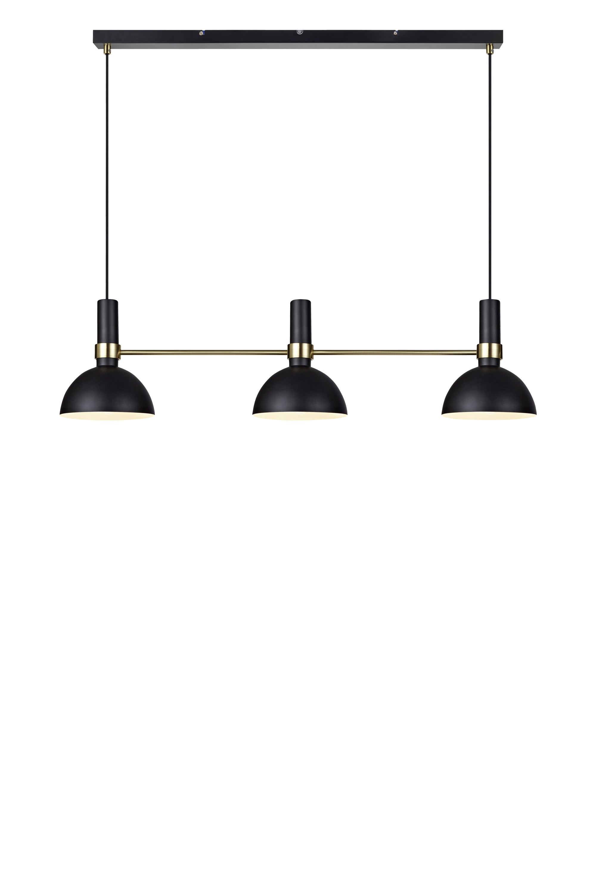 LARRY taklampa 3L Black/Brushed Brass