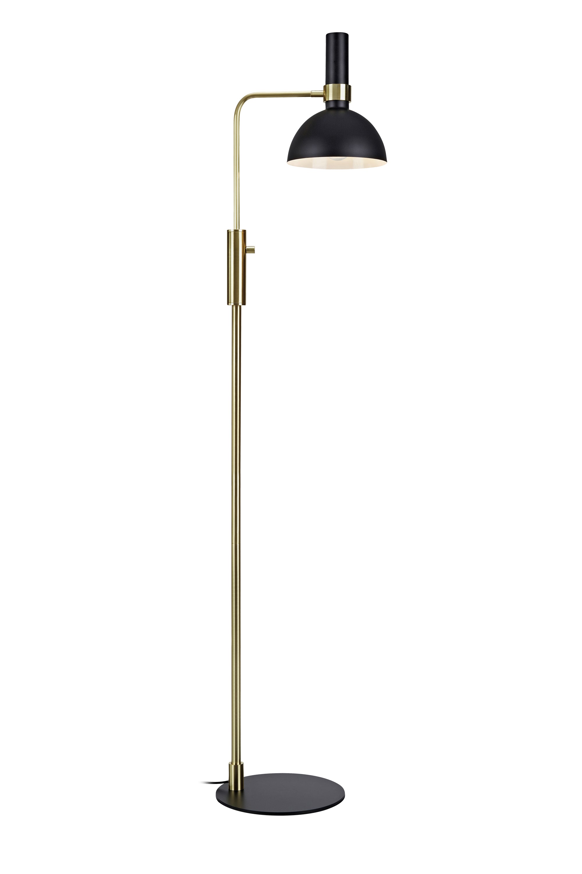 LARRY golvlampa 1L Black/Brushed Brass