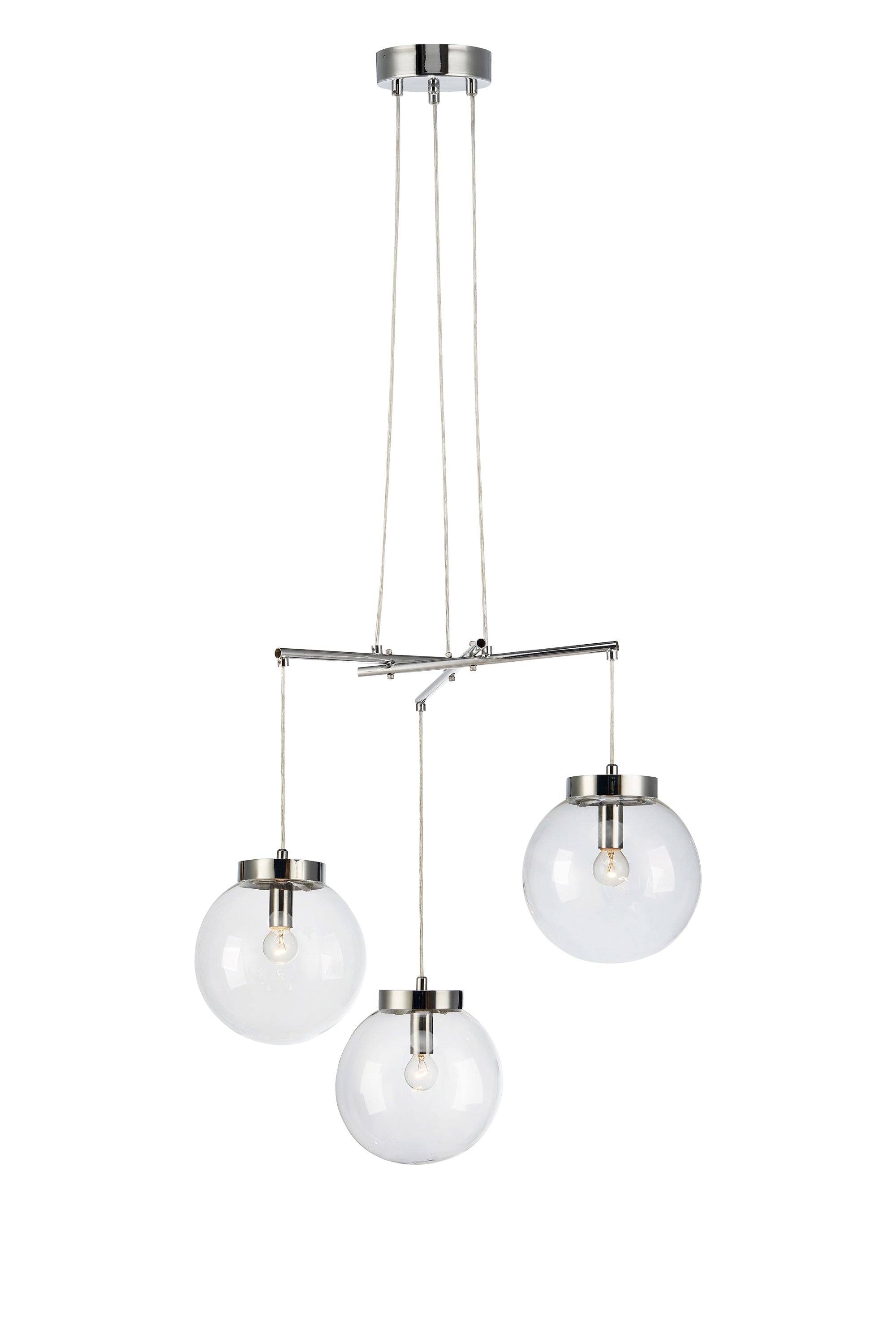 SICILY taklampa 3L Chrome/Clear