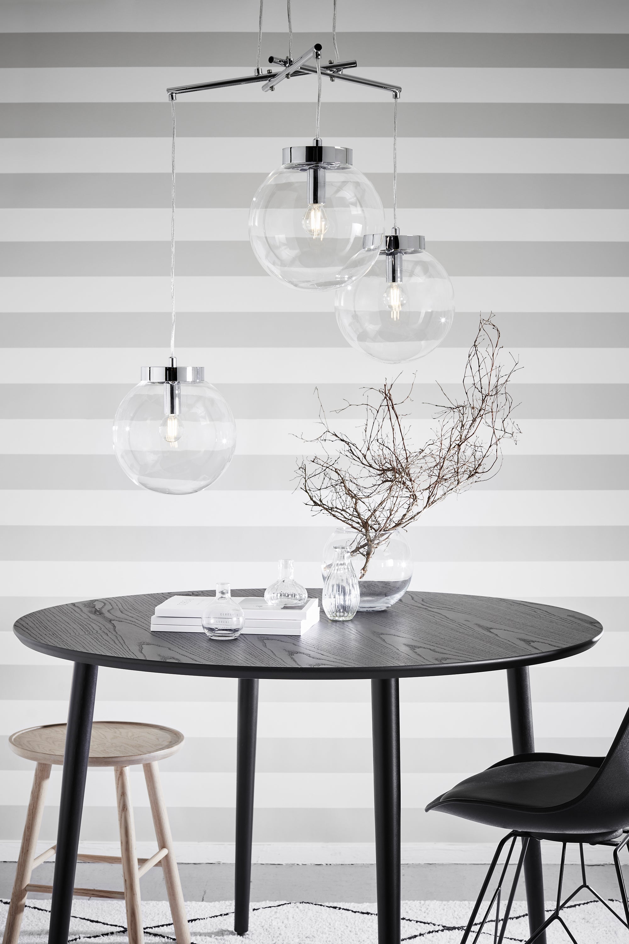 SICILY taklampa 3L Chrome/Clear