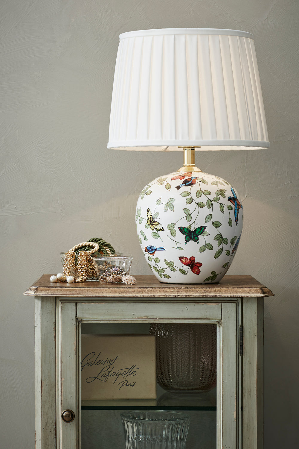 MANSION pöytävalaisin 1L 48cm Patterned/White