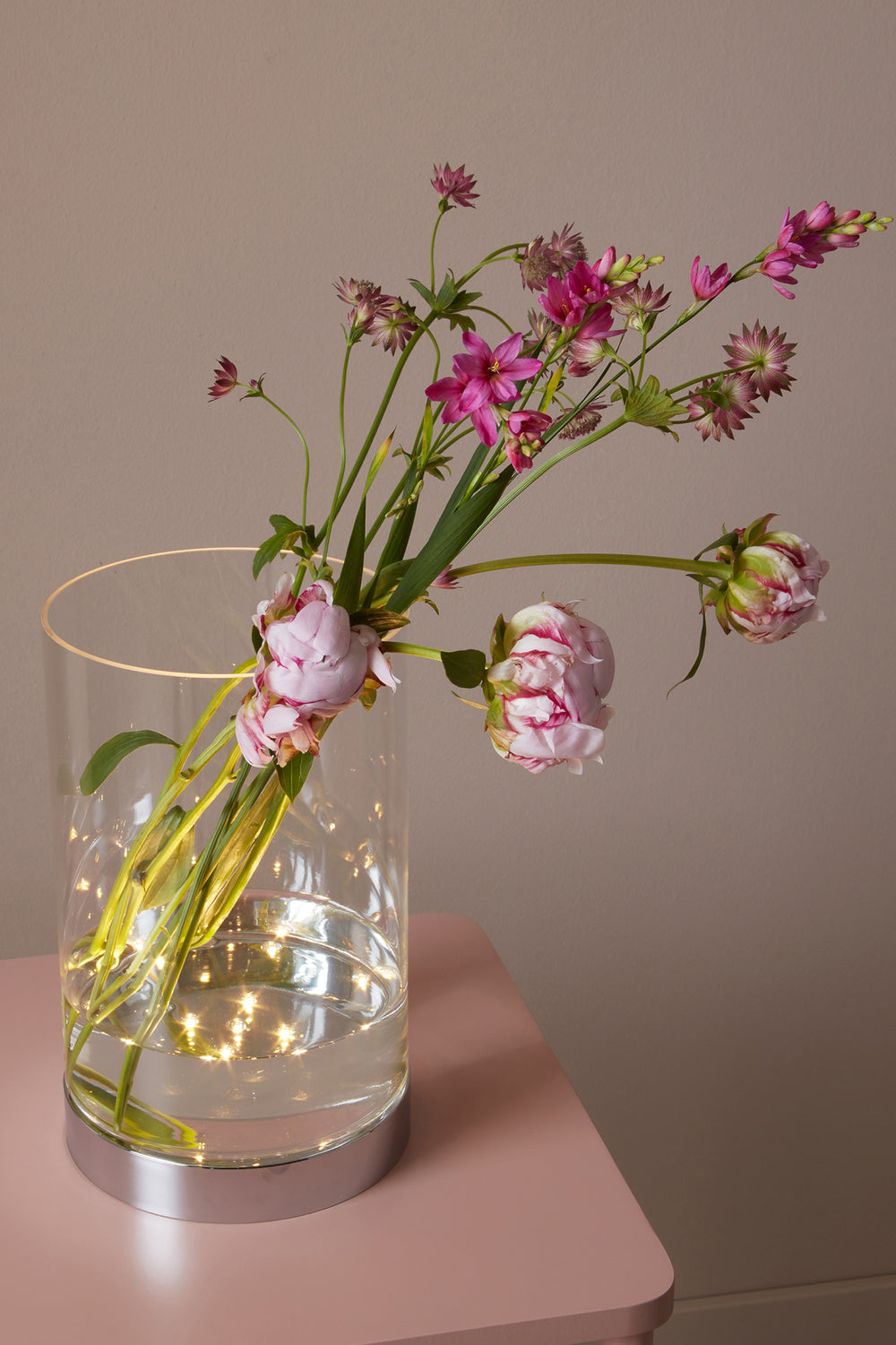 BOUQUET bordslampa 29cm Chrome/Clear