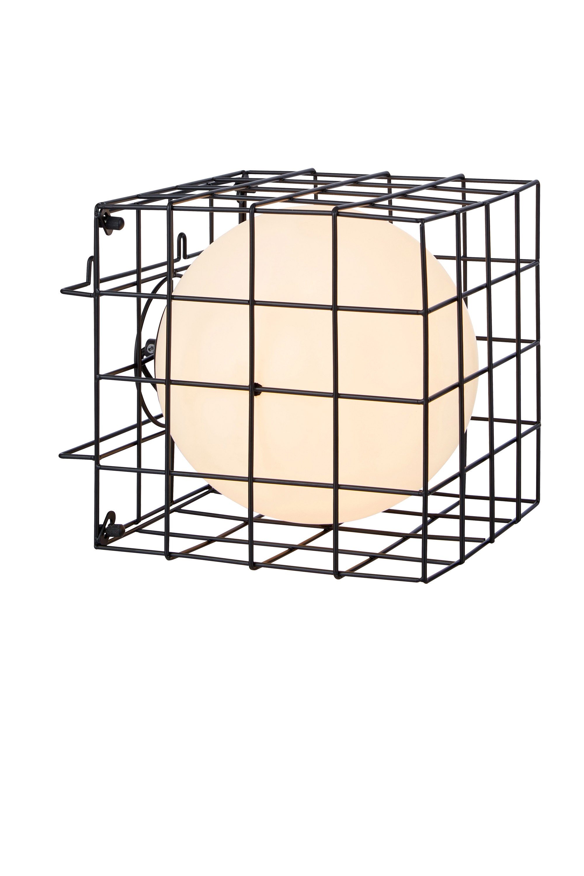 CAGE bordslampa/vägglampa 1L Black/White