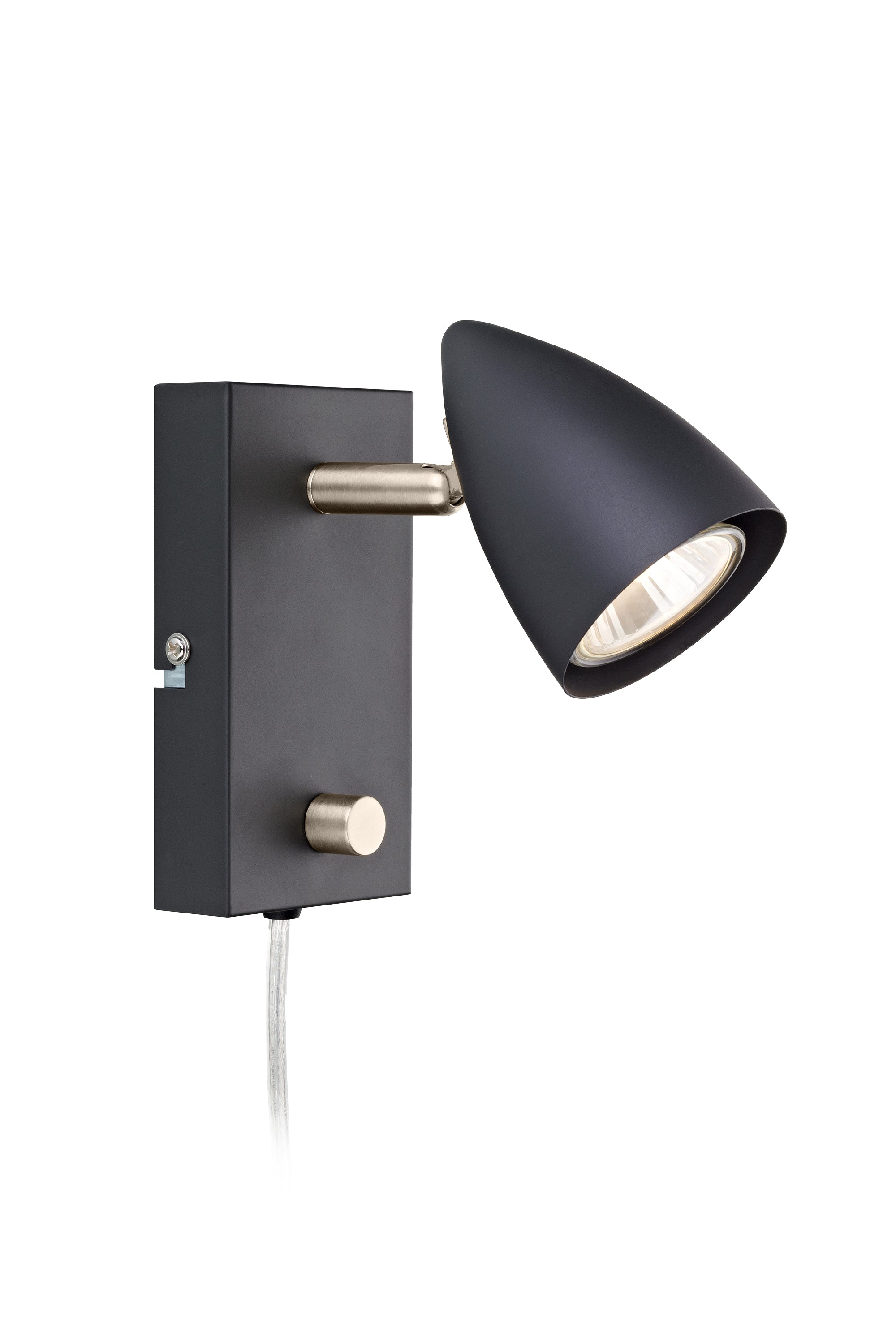 CIRO vägglampa 1L Black/Steel