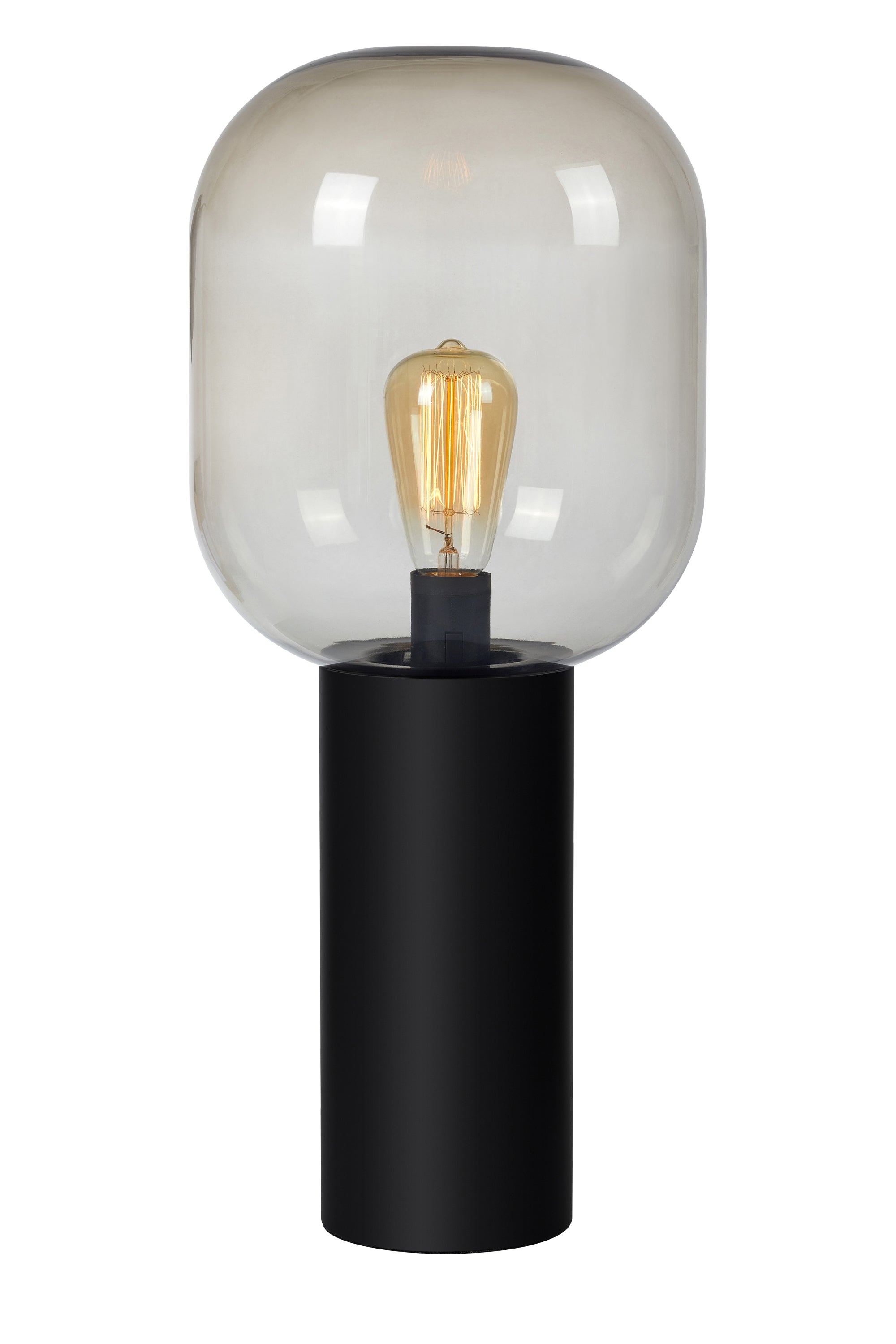 BROOKLYN bordslampa 1L 56cm Black/Smoke