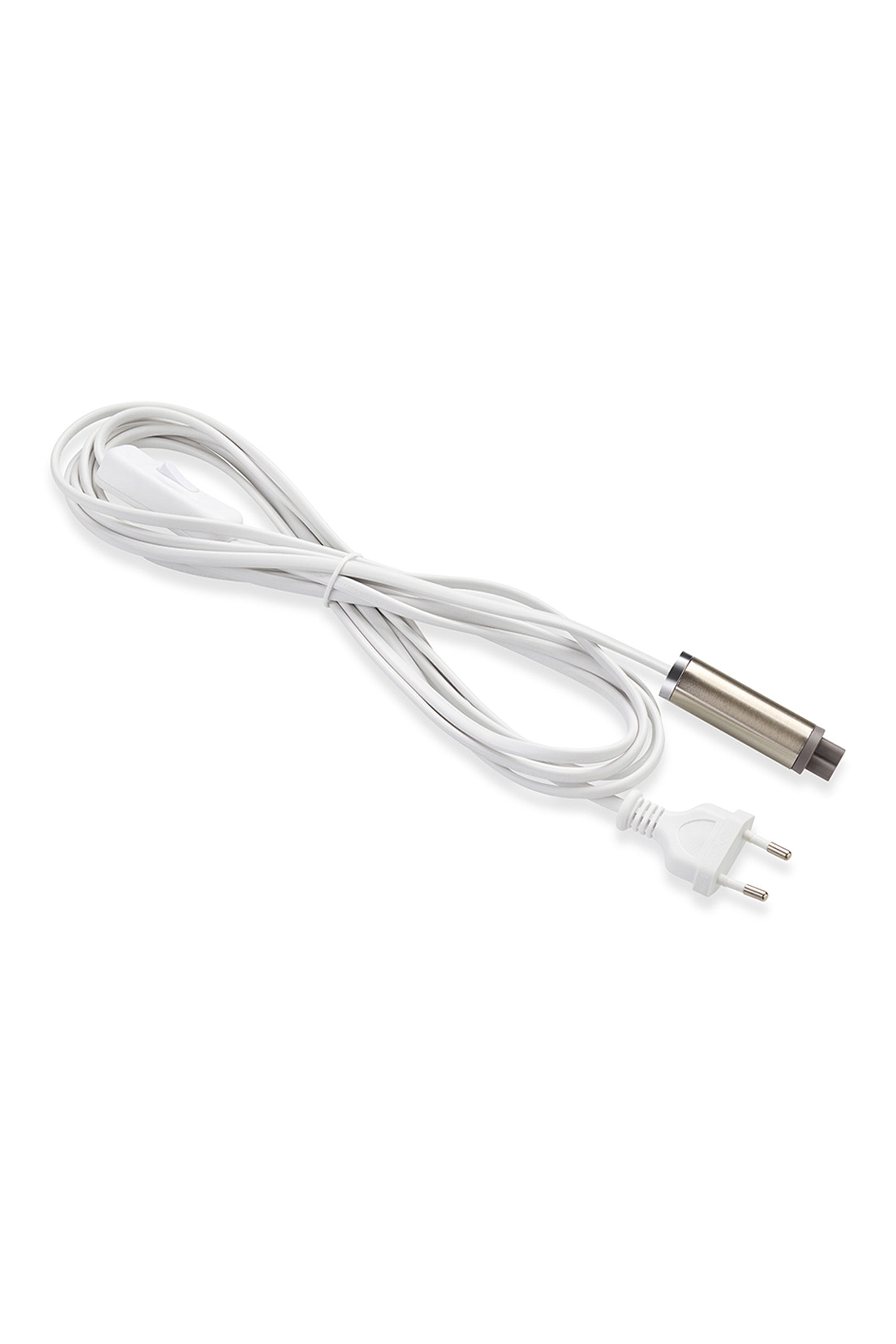 EXPAND Start cable 3,5m vägglampaplug+Switch Steel