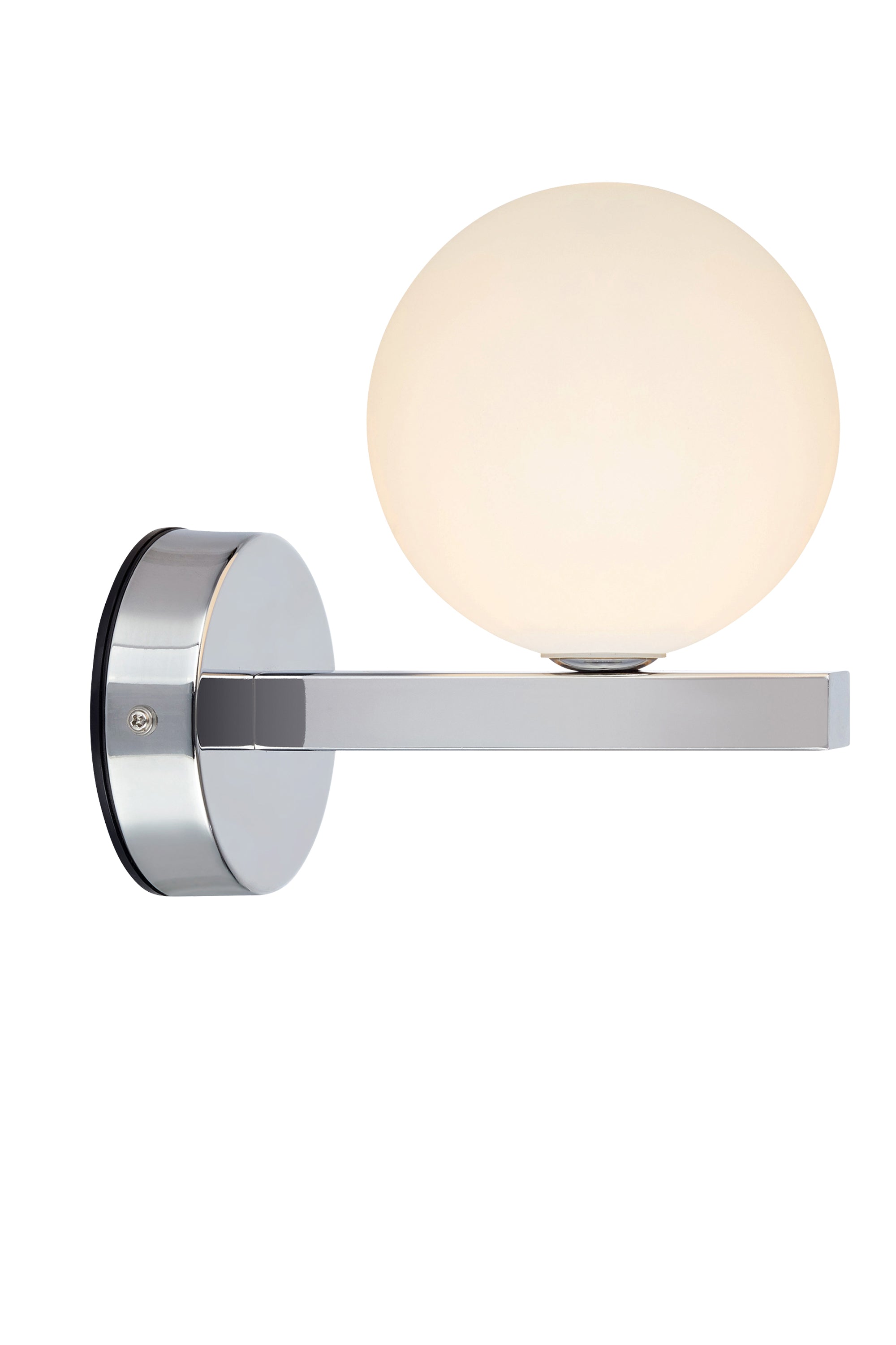 STREAM vägglampa 1L Chrome/White IP44