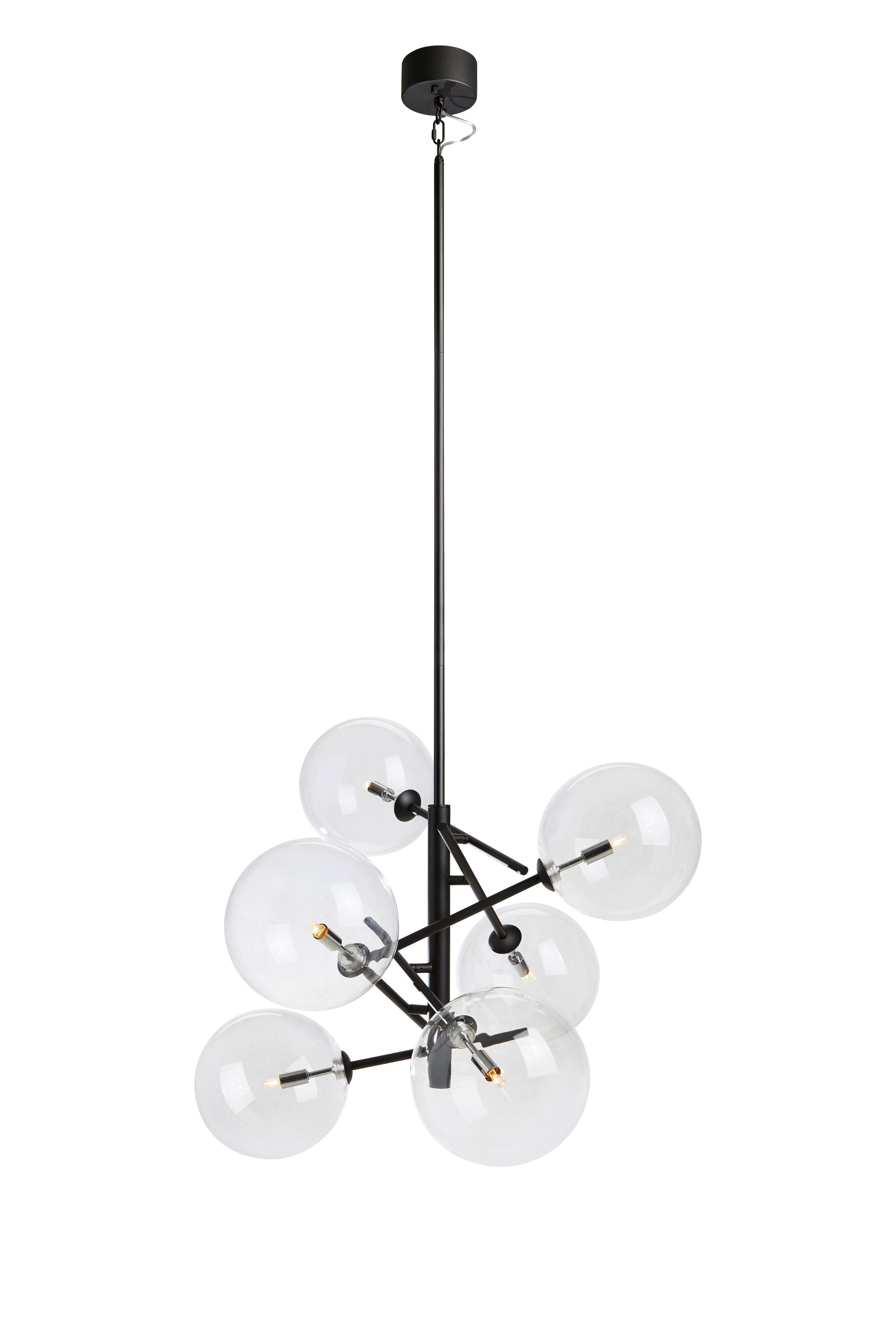 ANDREW taklampa 6L Black/Clear