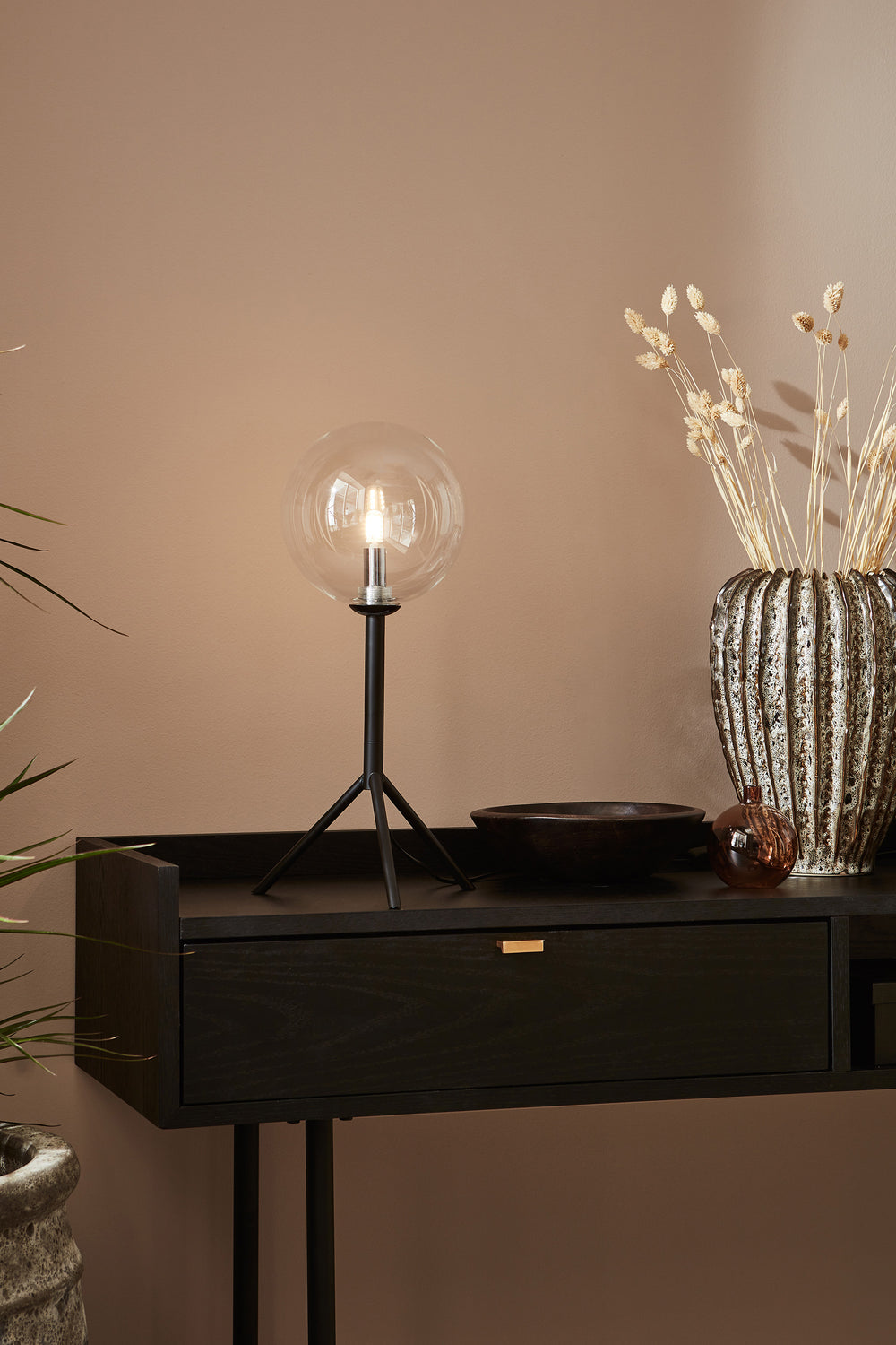 ANDREW bordslampa 1L Black/Clear