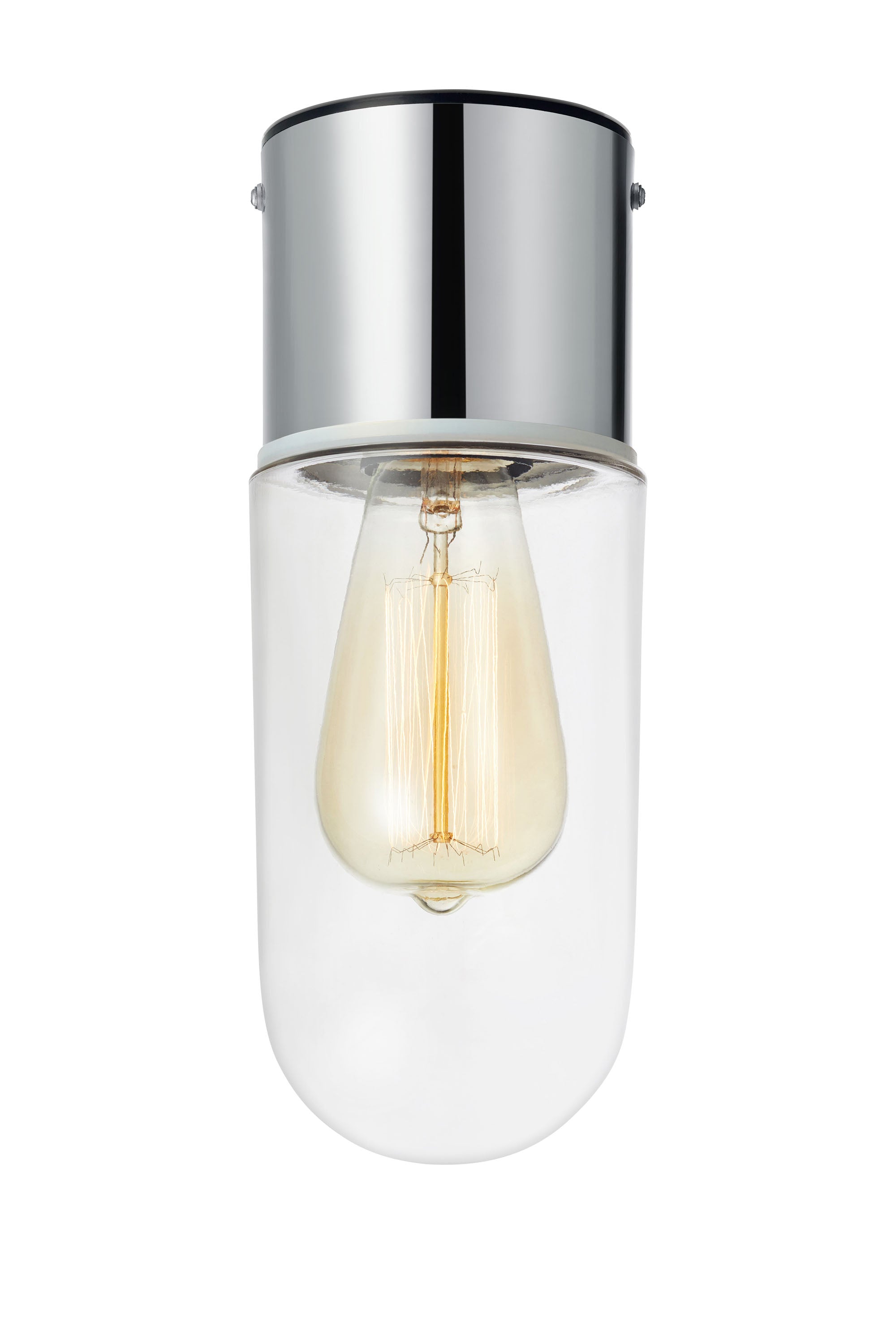 ZEN taklampa 1L Chrome/Clear IP44