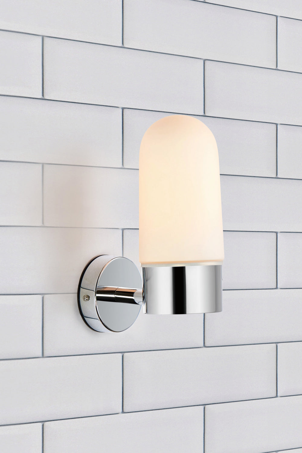 ZEN vägglampa 1L Chrome/White IP44