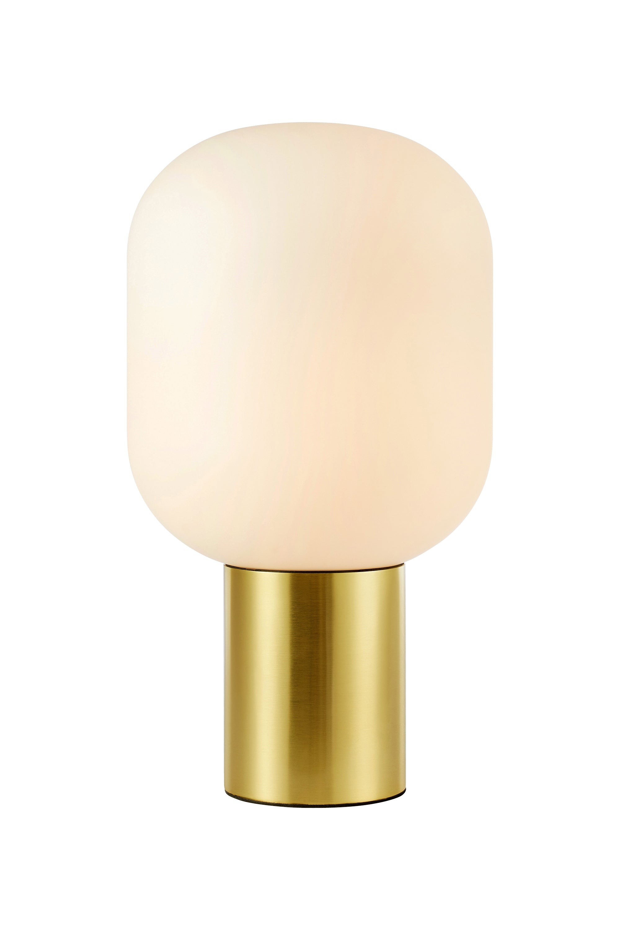 BROOKLYN bordslampa 1L 44cm Brushed Brass/White