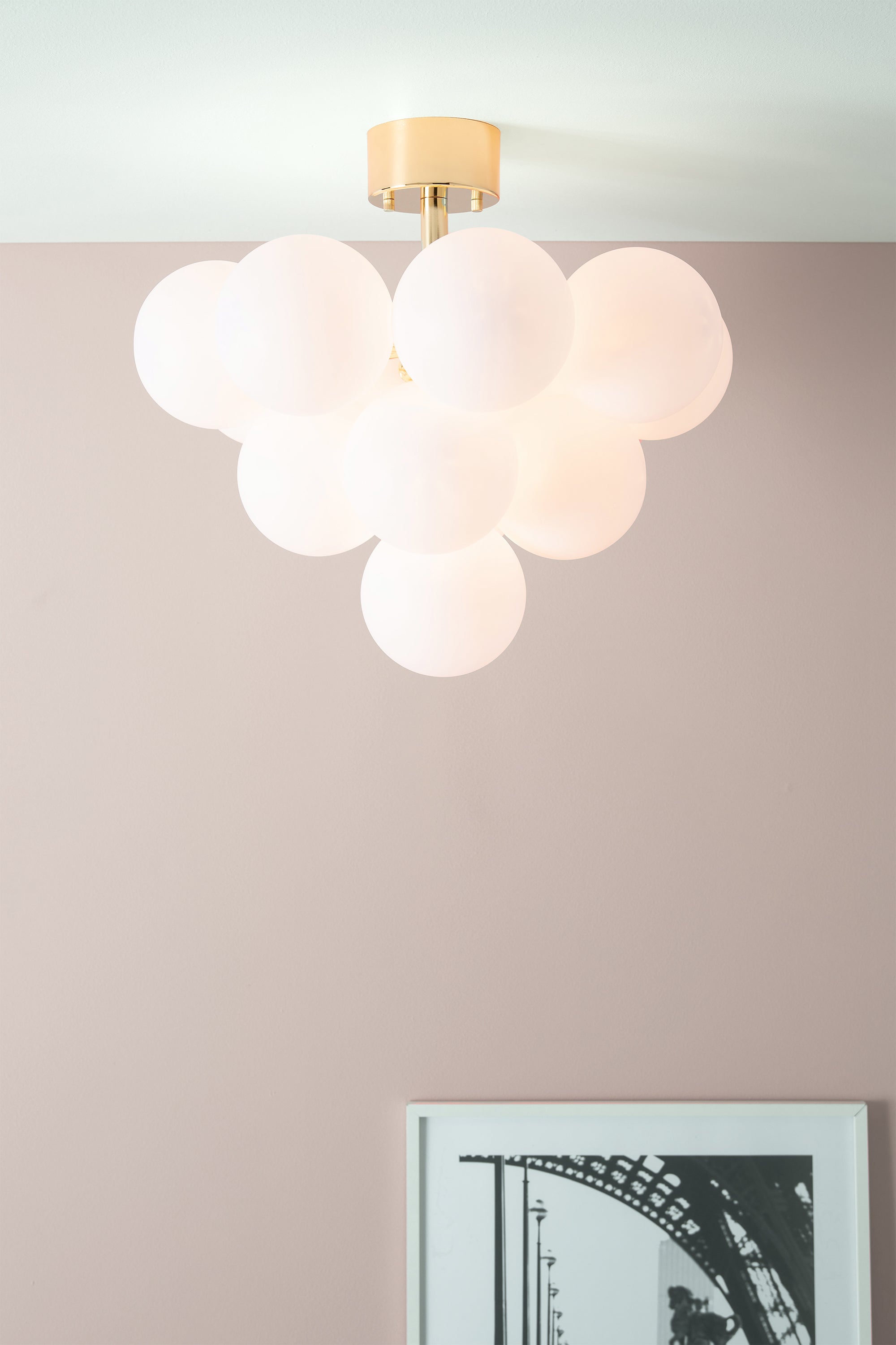 MERLOT plafond 13L Brass/White