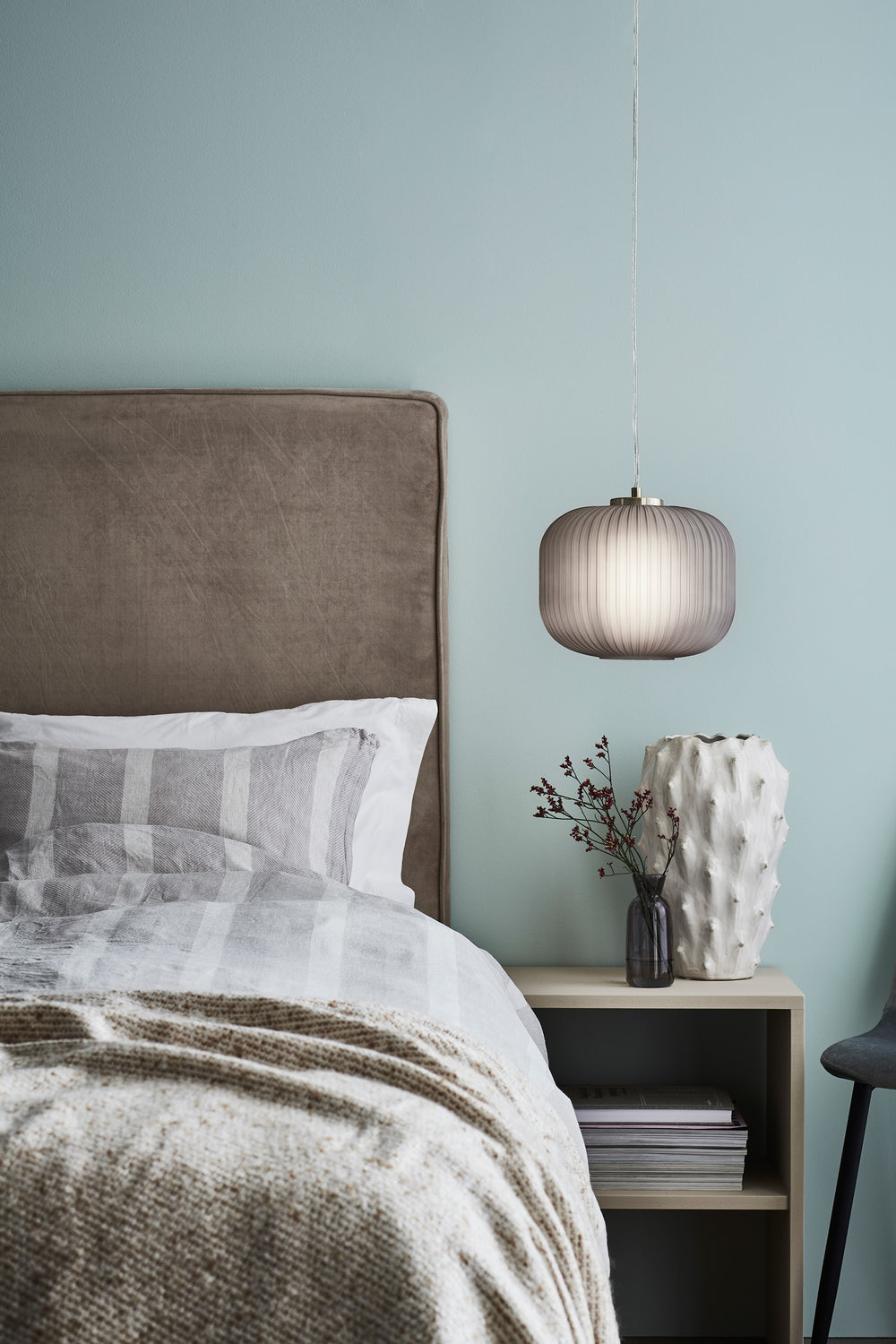 SOBER taklampa 1L Brushed Brass/Smoke