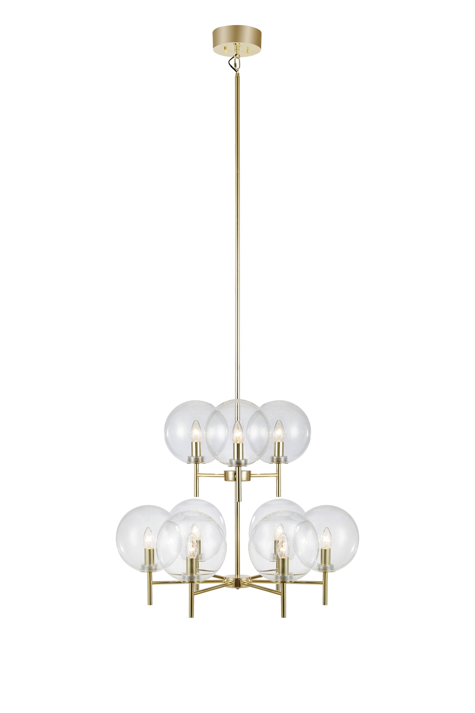 takkrona taklampa 9L Brass/Clear