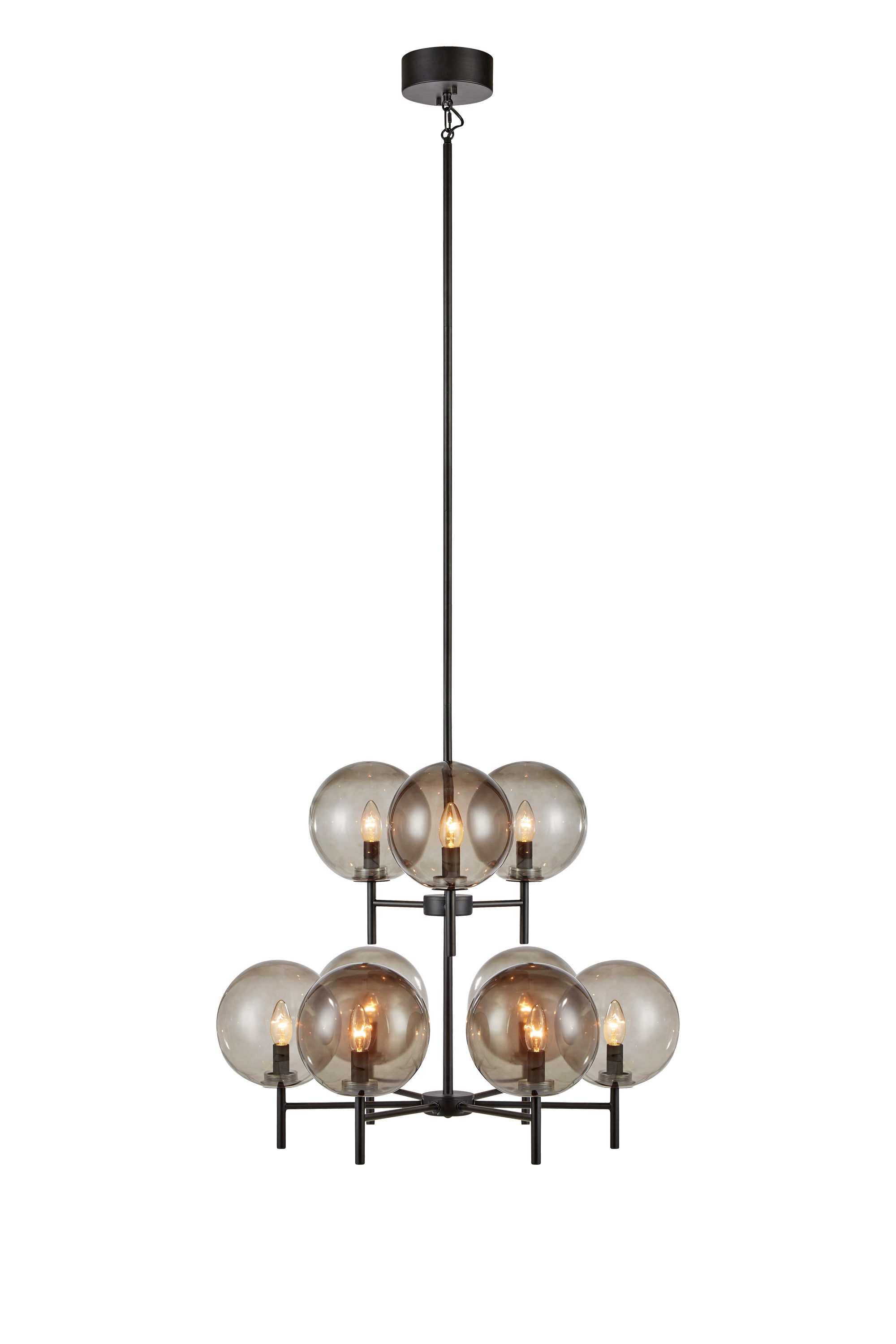 takkrona taklampa 9L Black/Smoke