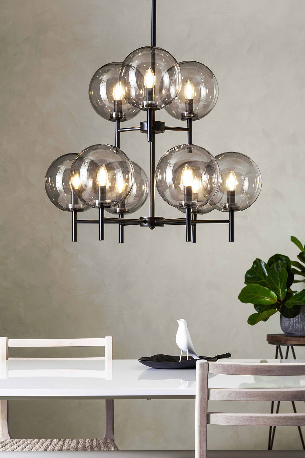 takkrona taklampa 9L Black/Smoke