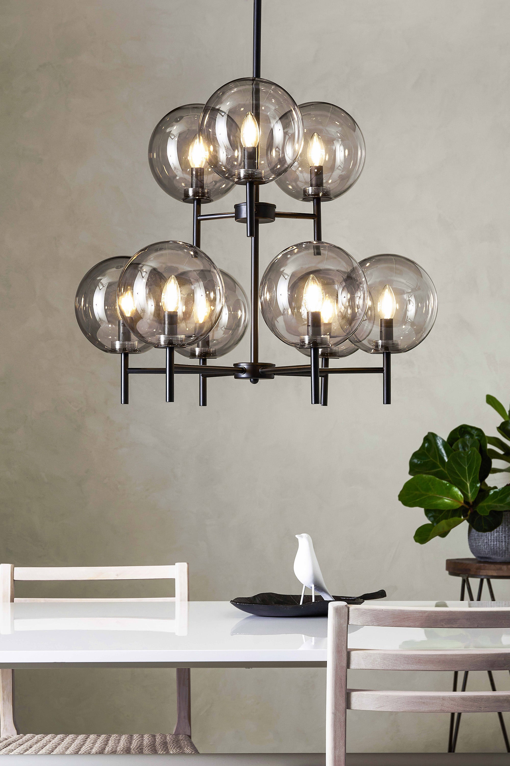 takkrona taklampa 9L Black/Smoke