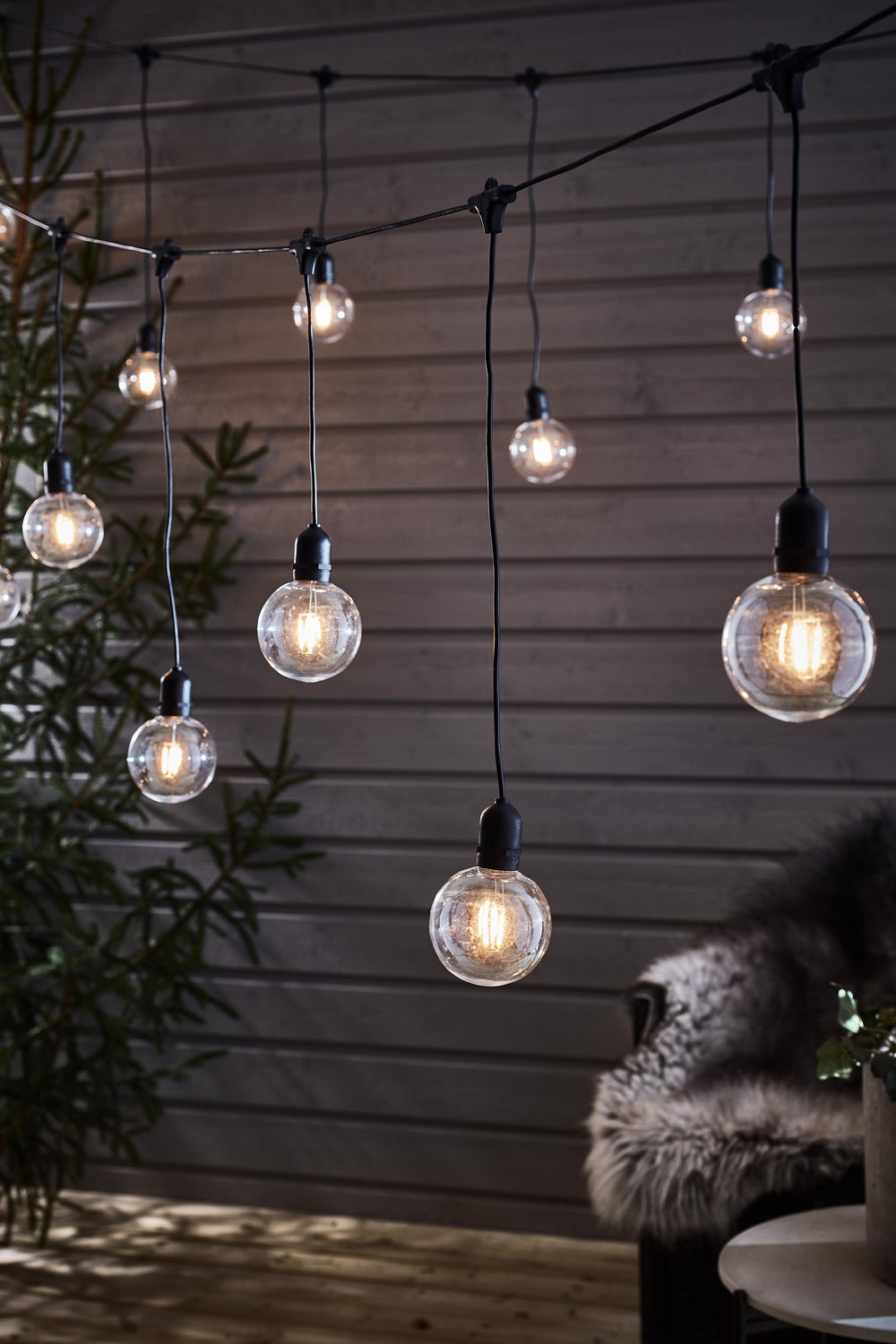 GARDEN 24 DECO Light Chain 10L Extra Black/Clear