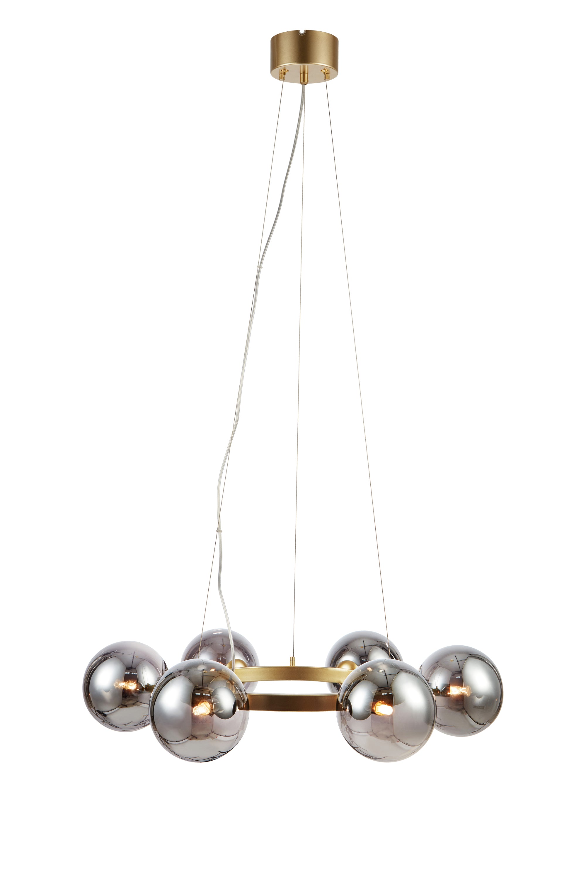 CIRCLE taklampa 6L Gold/Smoke