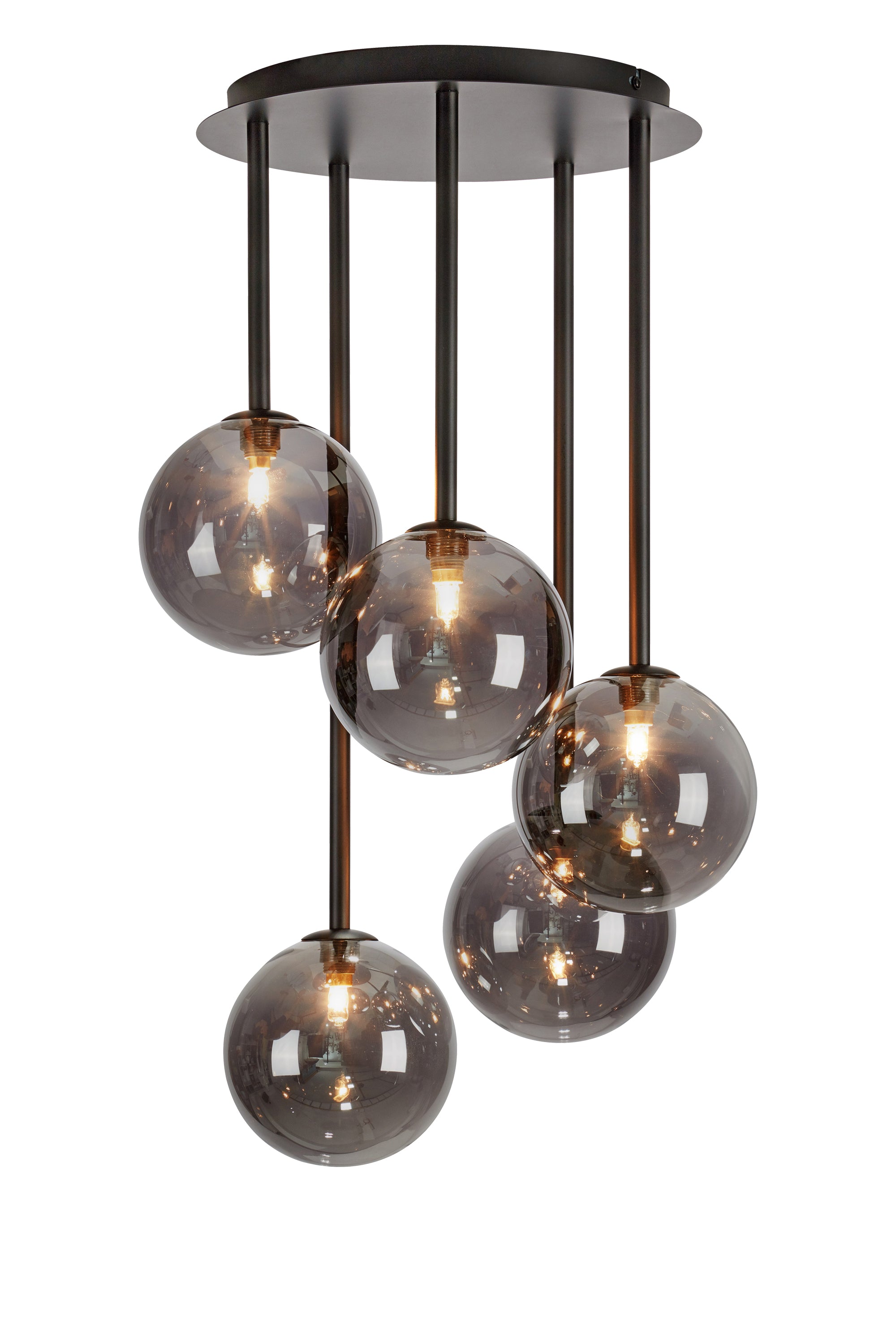 UNIVERSE taklampa 5L Black/Smoke