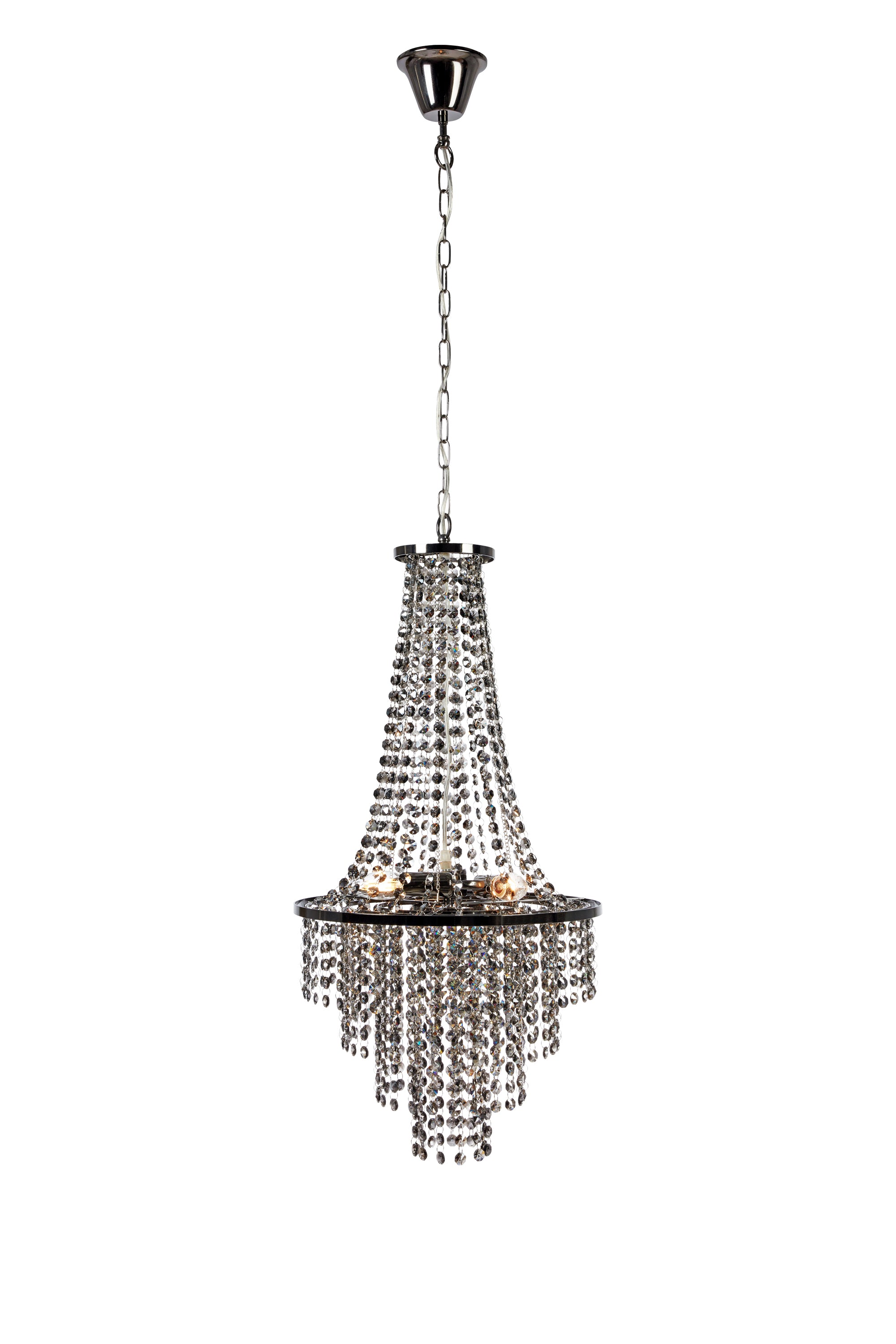 ALLINGTON kattokruunu 3L Black Chrome/Smoke