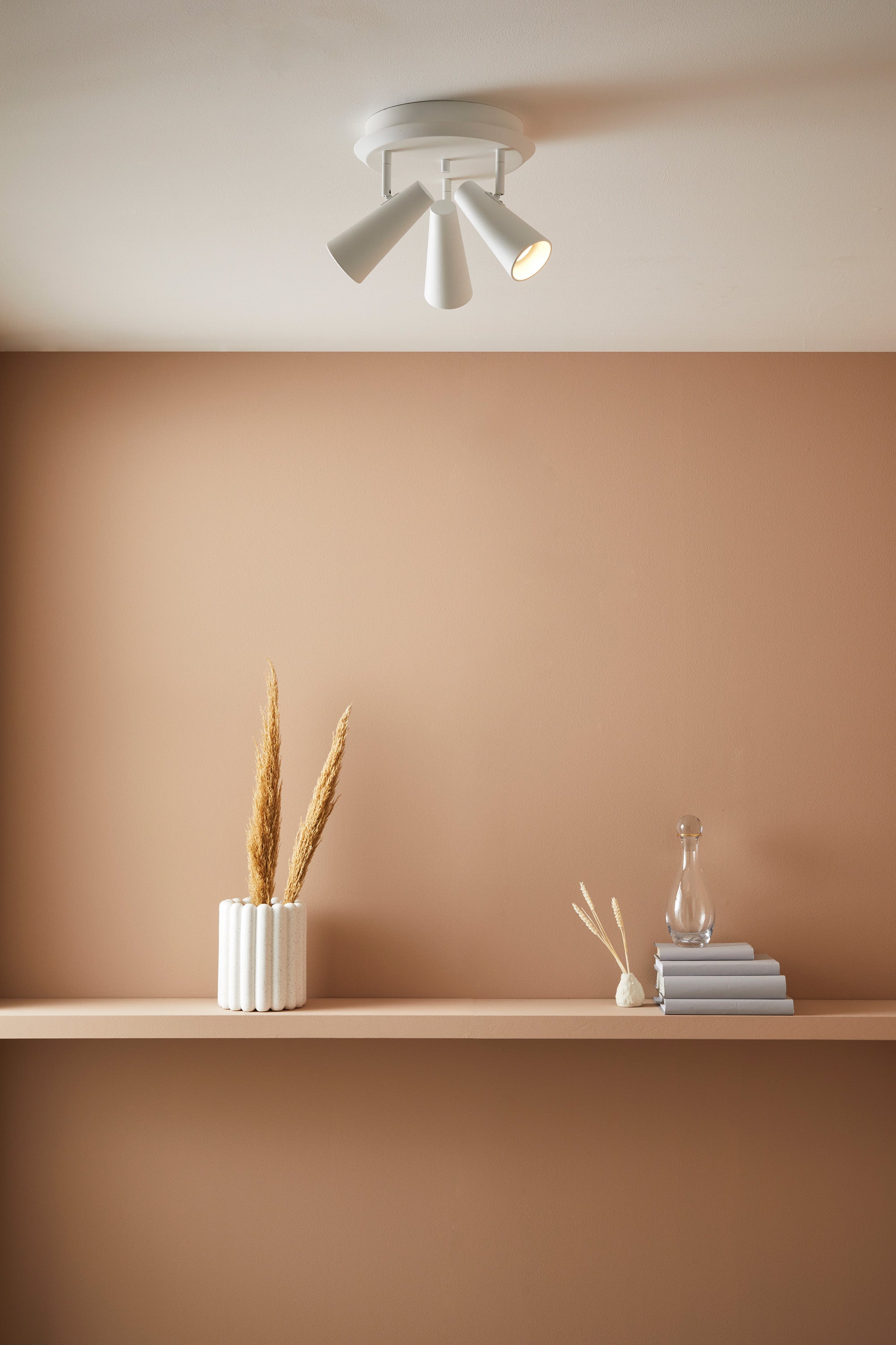 CREST taklampa 3L Round Sandy White