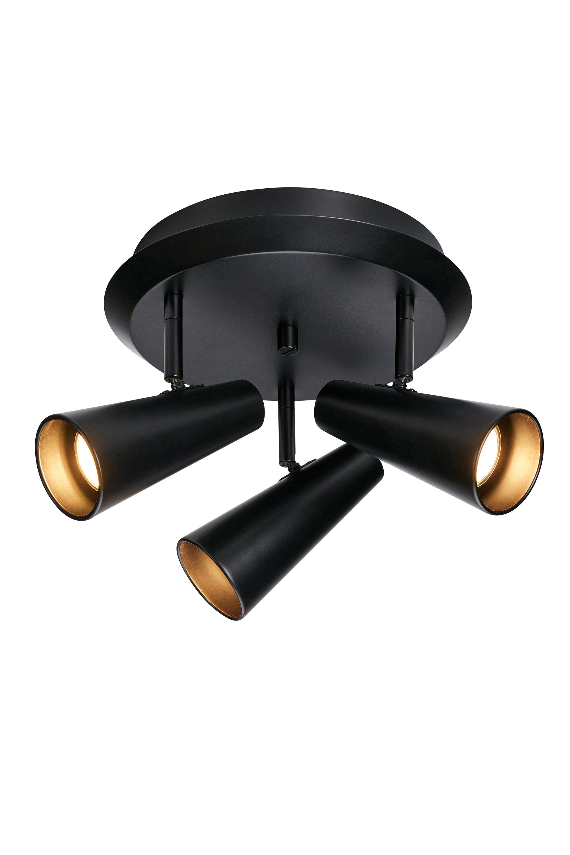 CREST taklampa 3L Round Black