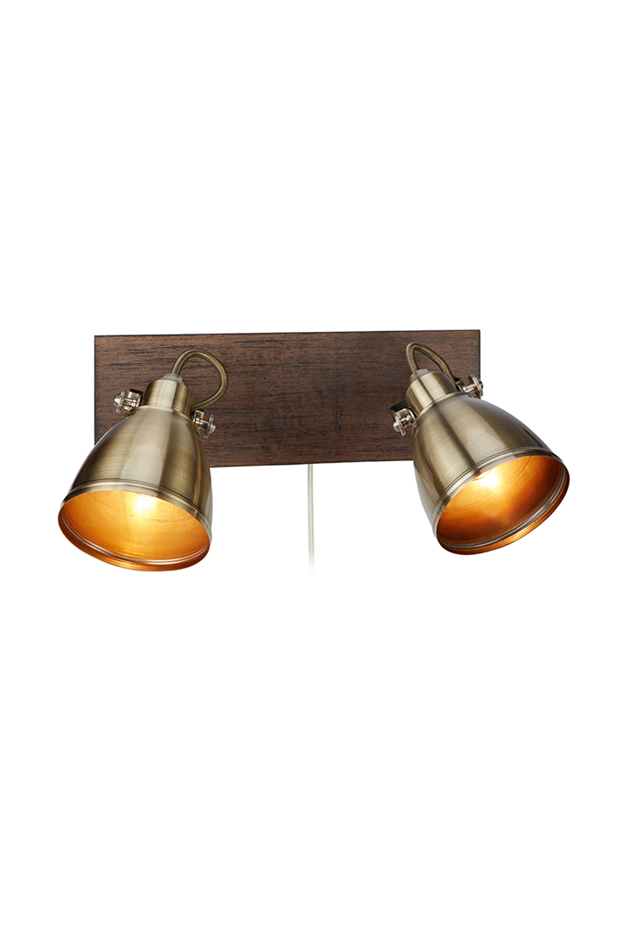 NATIVE vägglampa 2L Brown/Antique