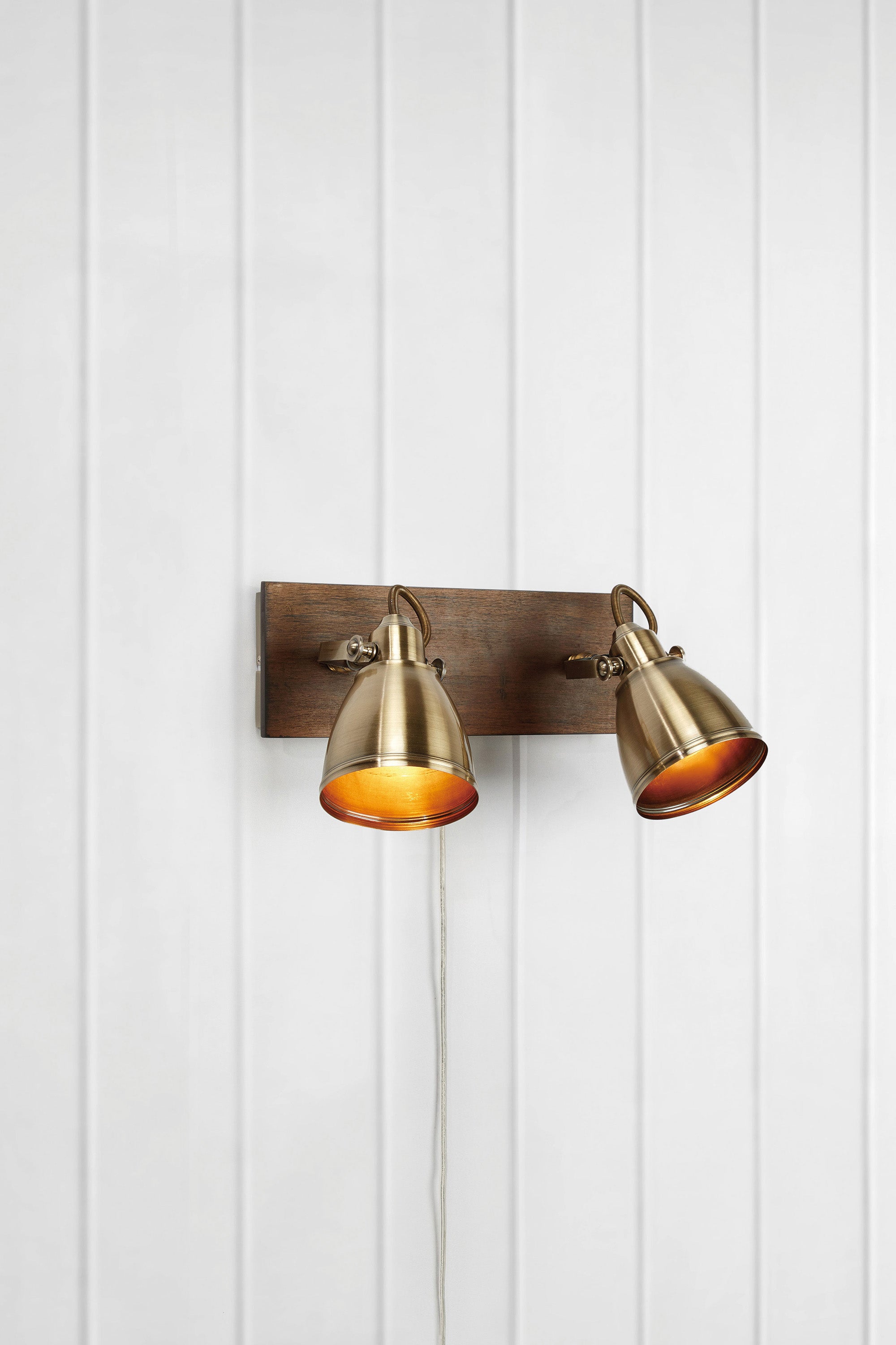 NATIVE vägglampa 2L Brown/Antique