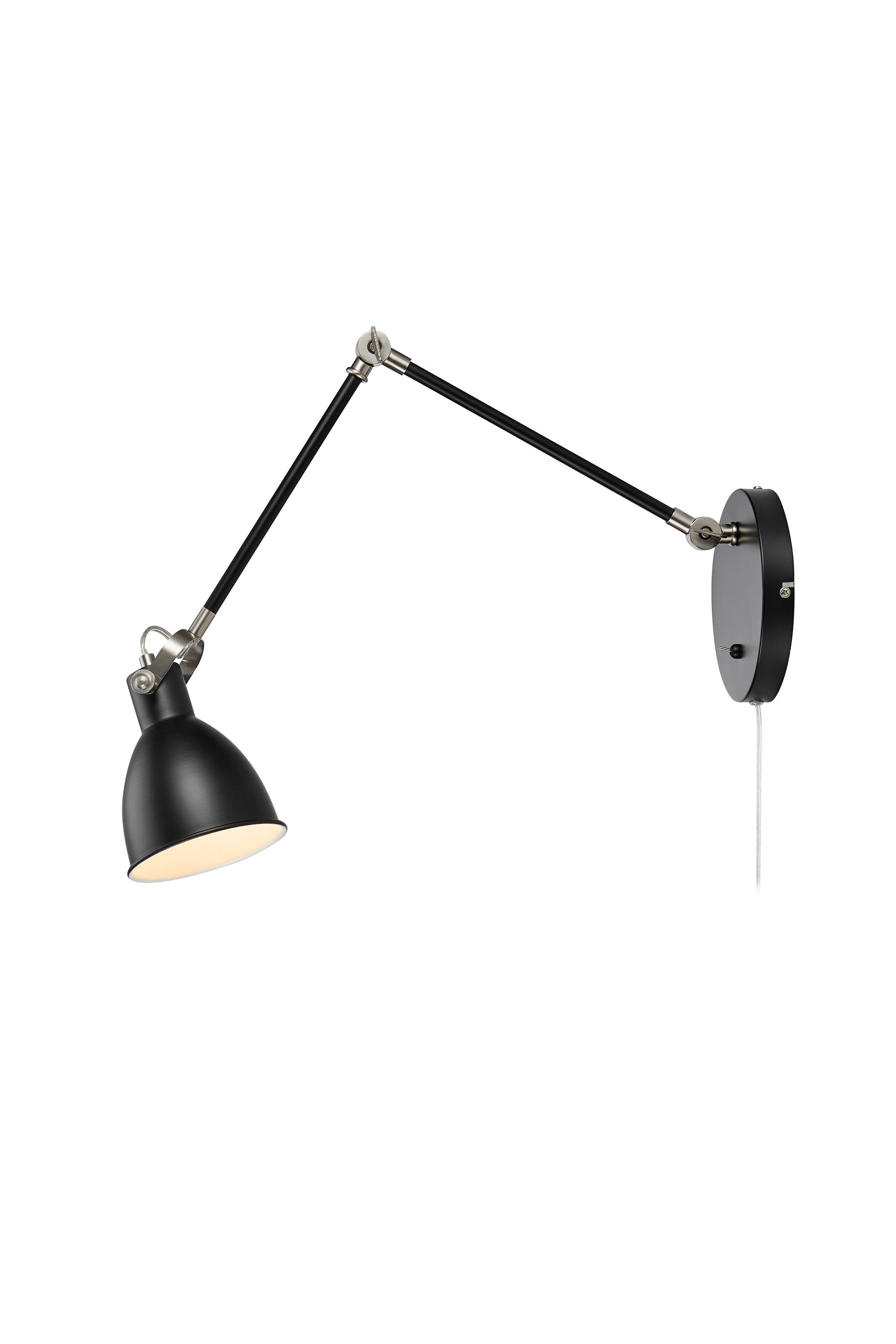 HOUSE vägglampa 1L Black/Steel