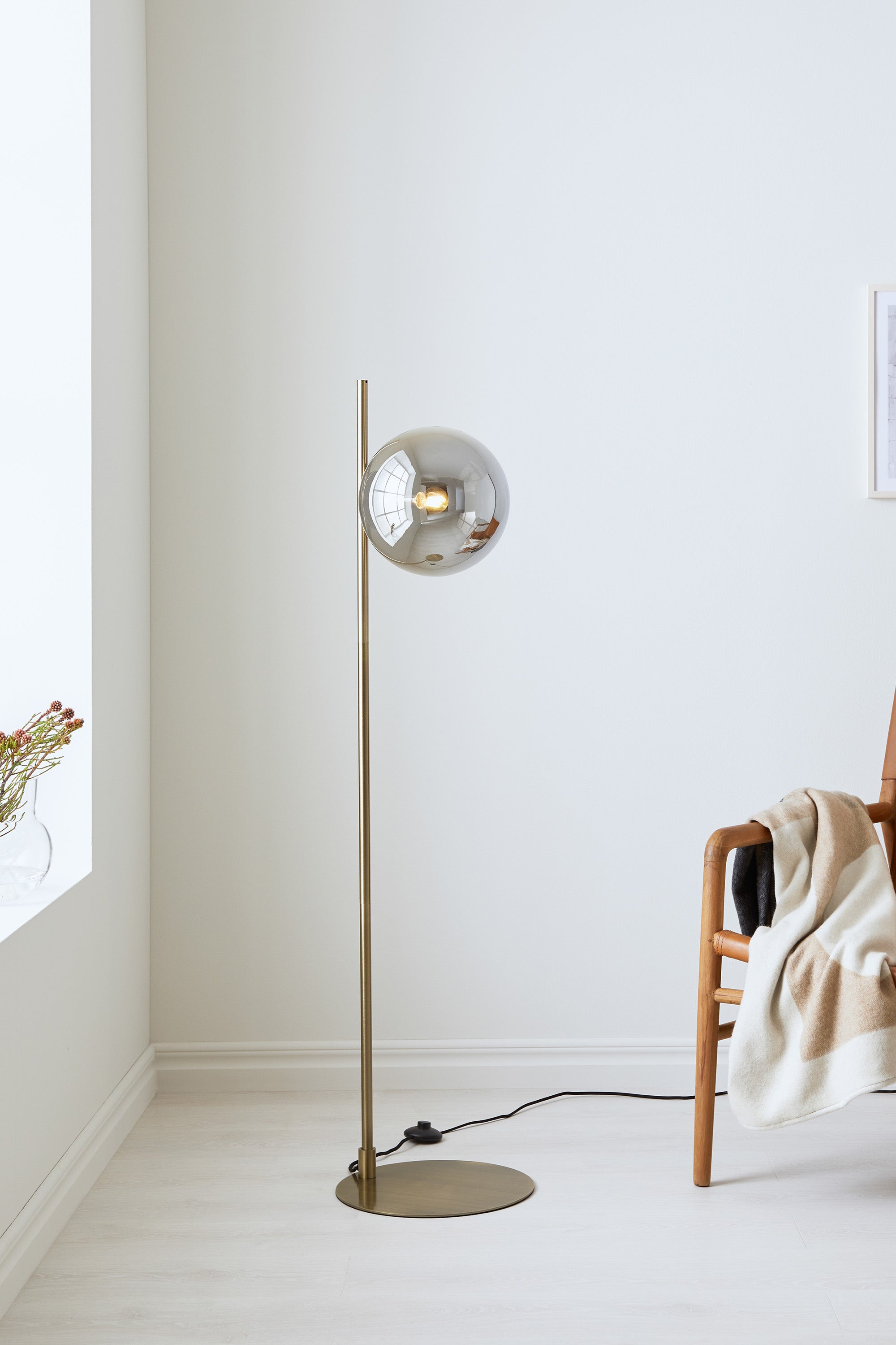 DIONE golvlampa 1L Antique/Smoke