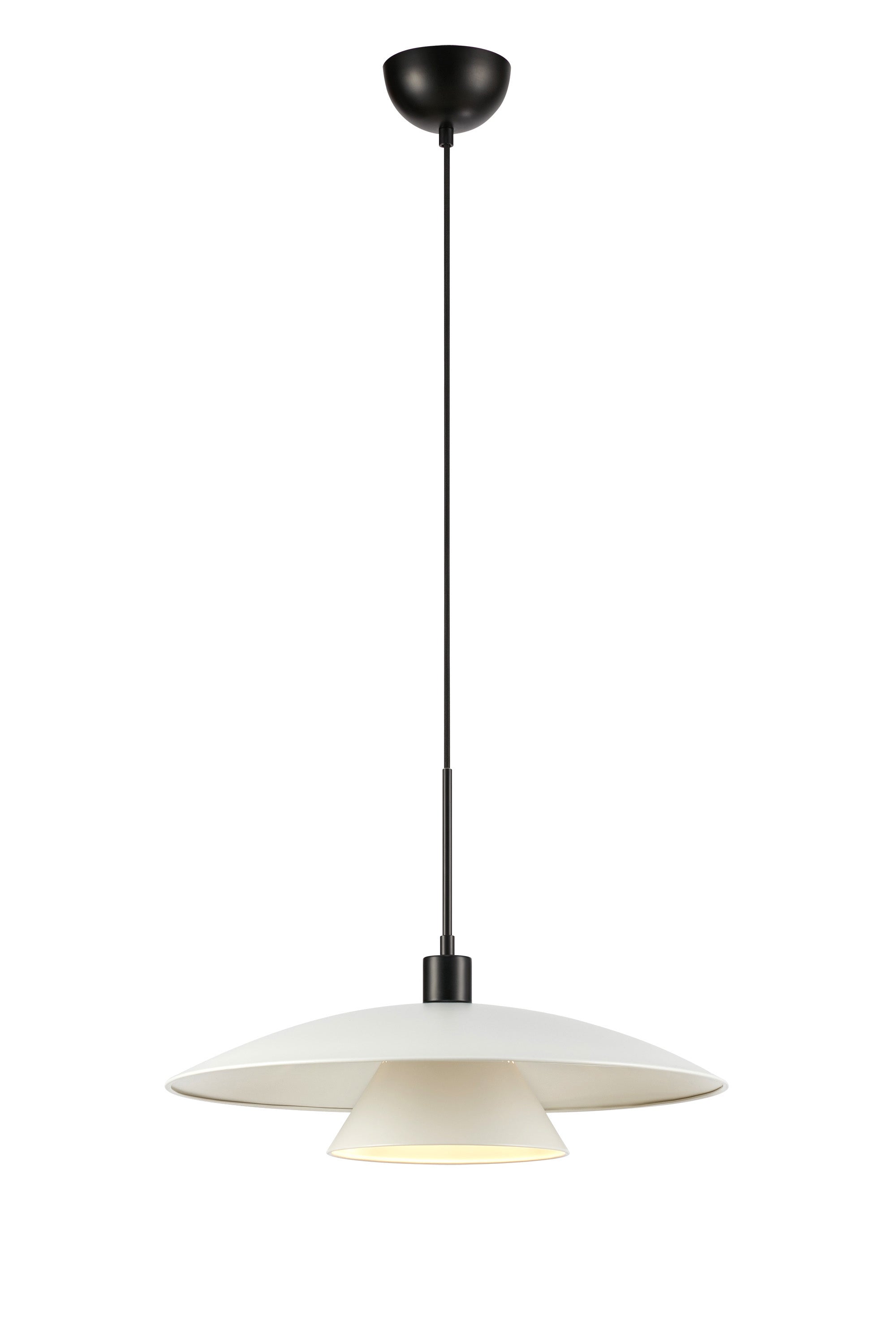 MILLINGE taklampa 1L Matt White/Black