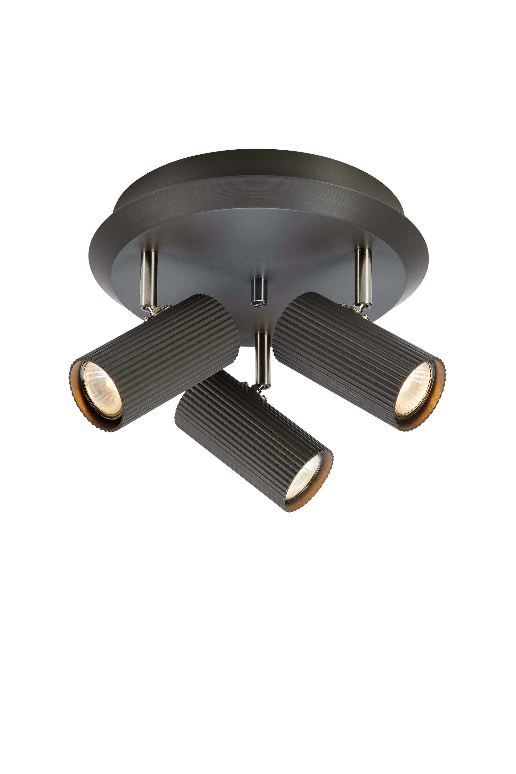 COSTILLA taklampa Round 3L Dark Grey/Satin Nickel