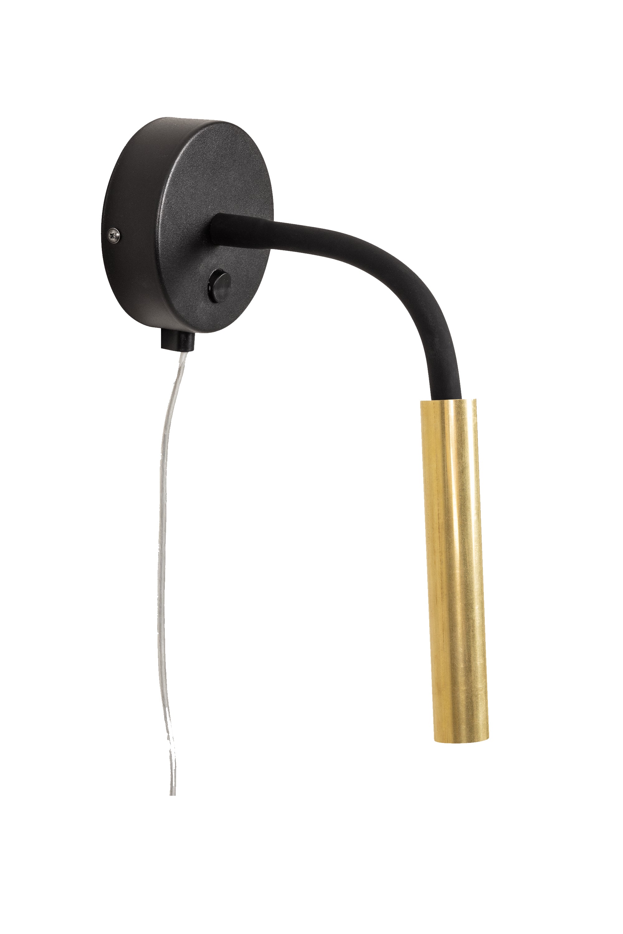 JOLIE vägglampa 1L Raw Brass/Black