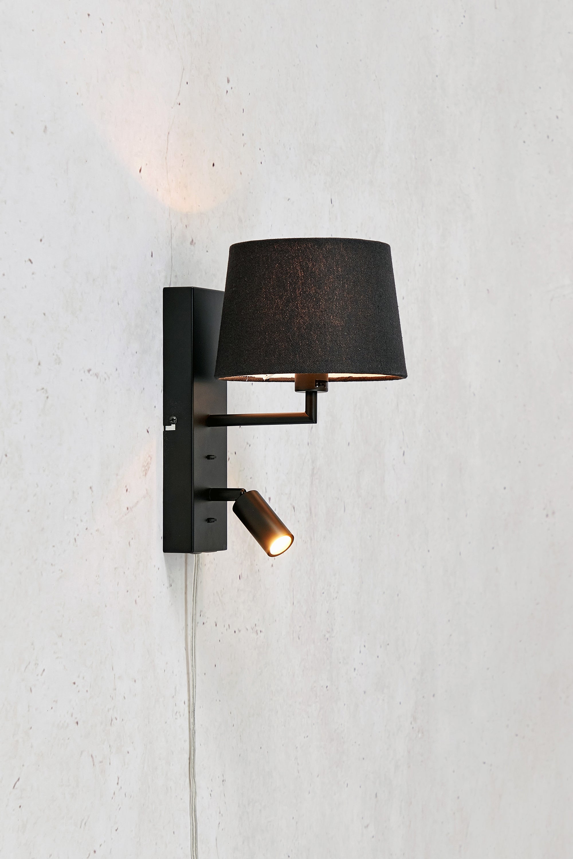 COMO vägglampa 2L Black