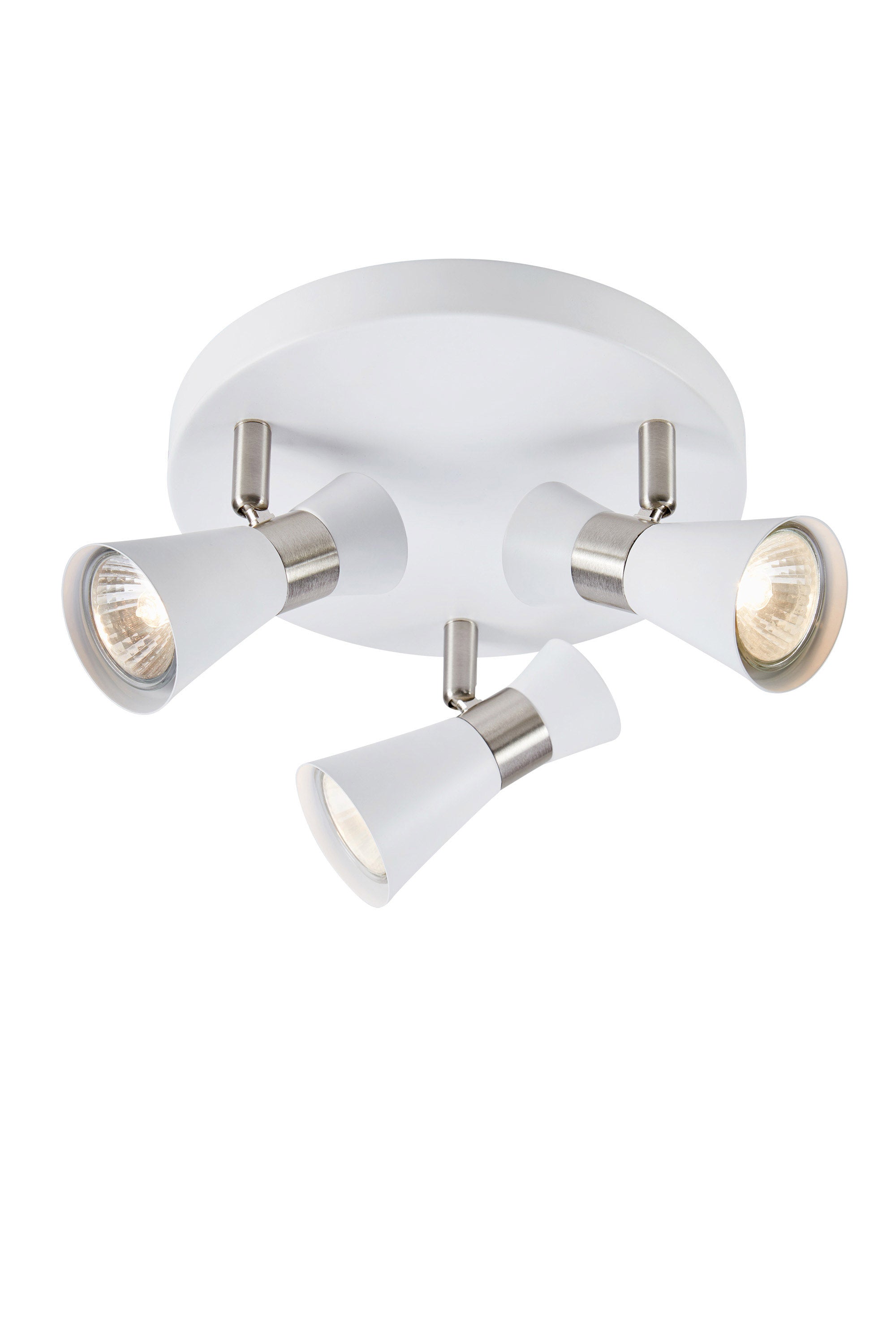 FOLIE taklampa Round 3L White/Satin Nickel