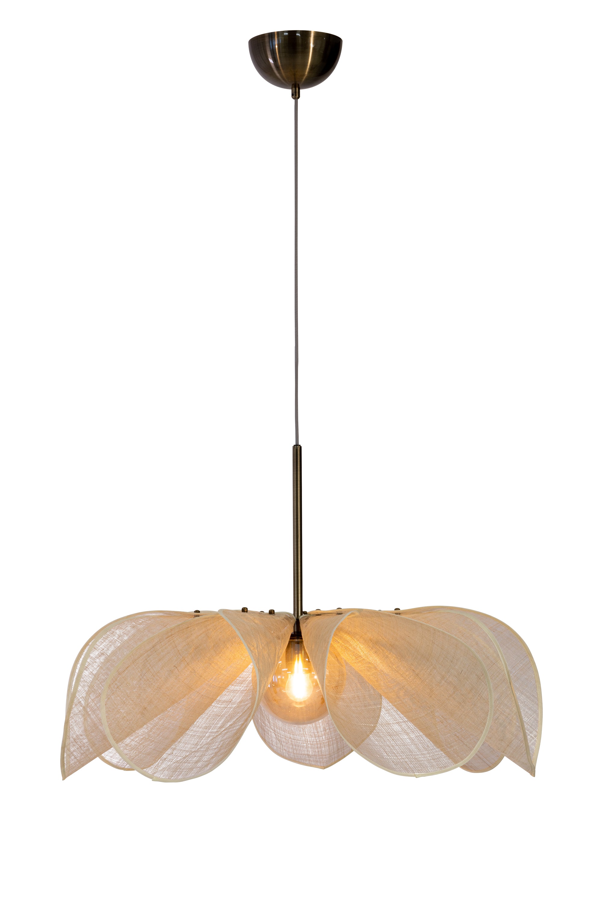 STYRKA riippuvalaisin 1L 75cm Beige/Antique Brass/Amber