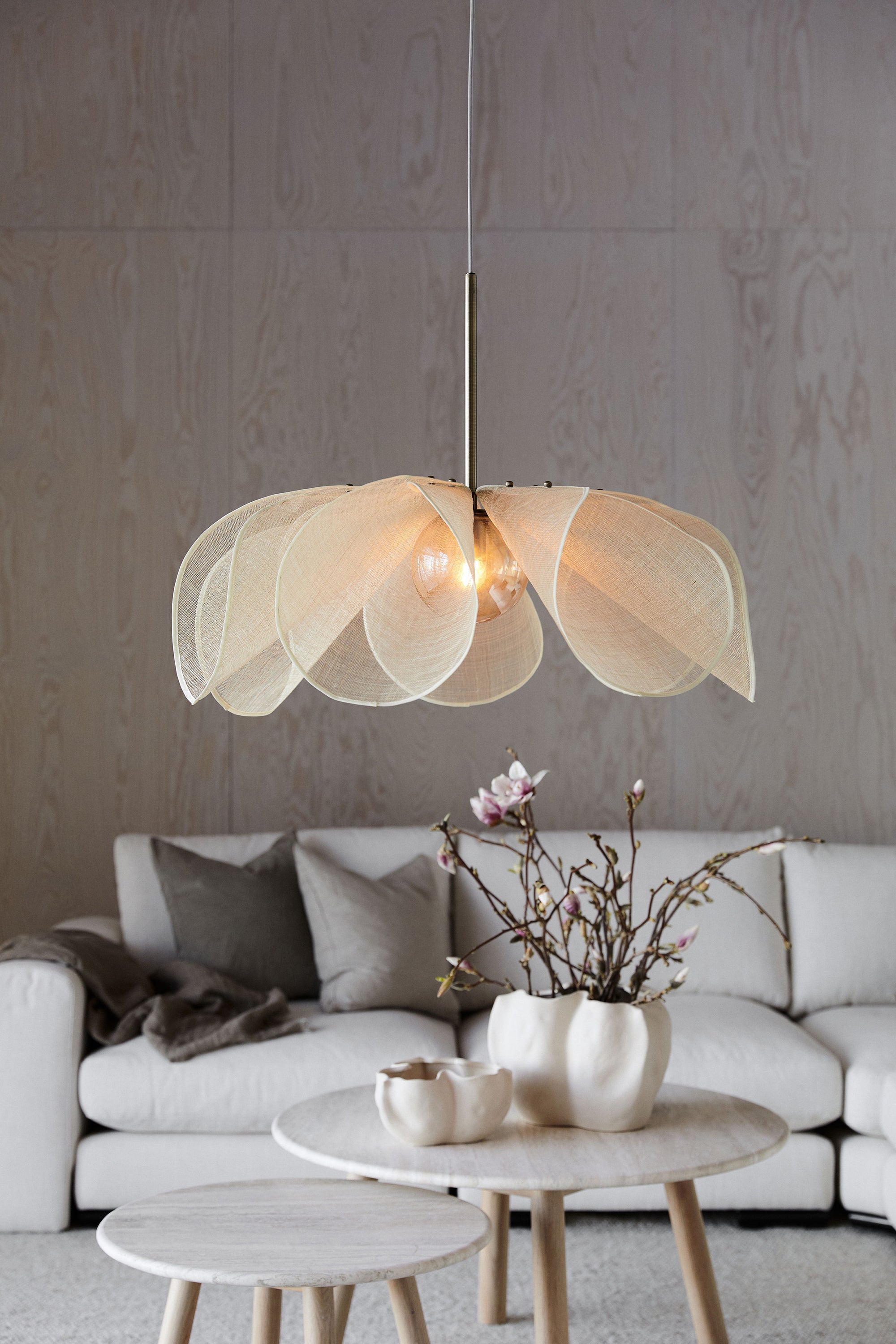 STYRKA riippuvalaisin 1L 75cm Beige/Antique Brass/Amber