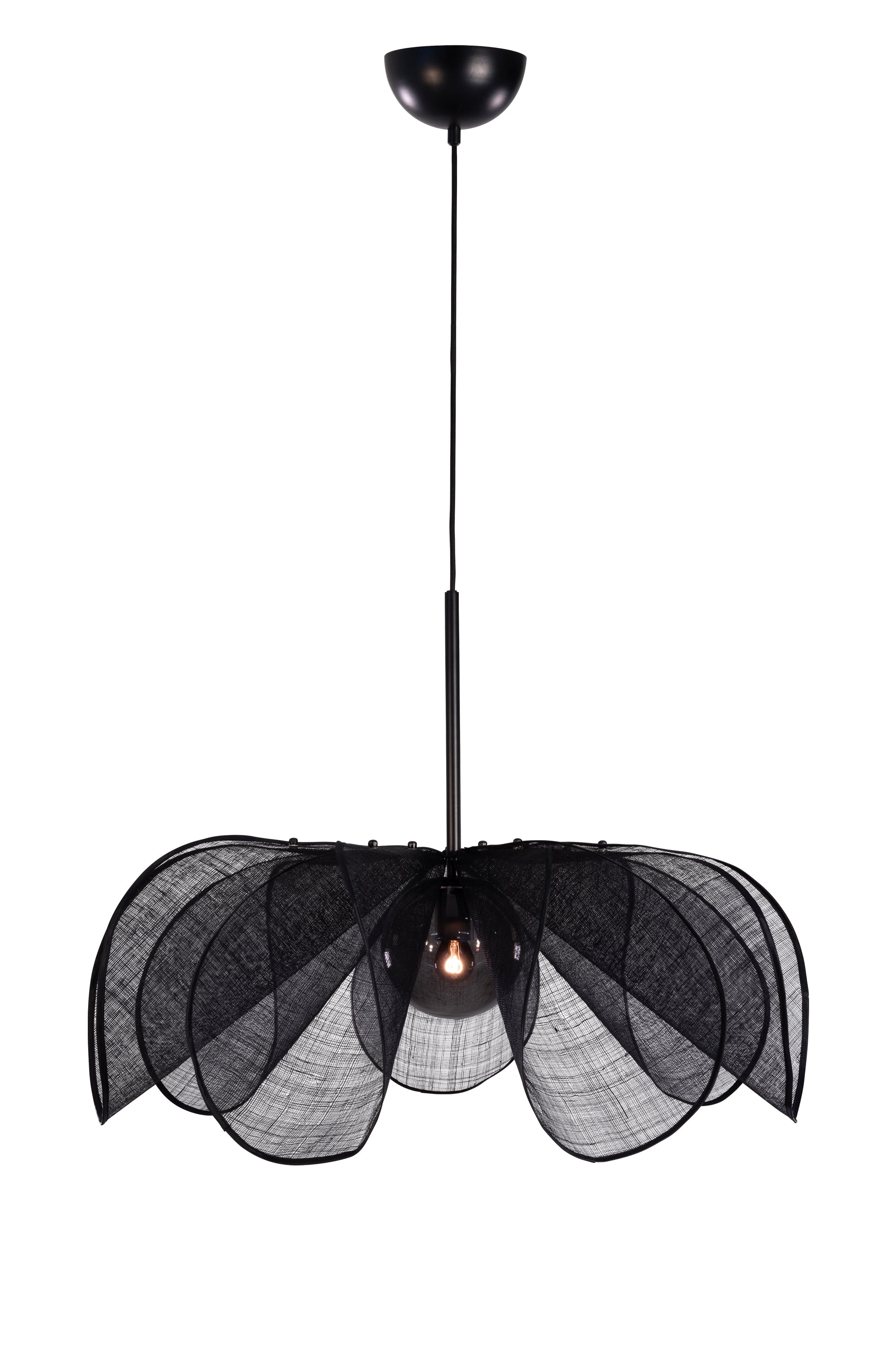 STYRKA taklampa 1L 75cm Black/Smoke