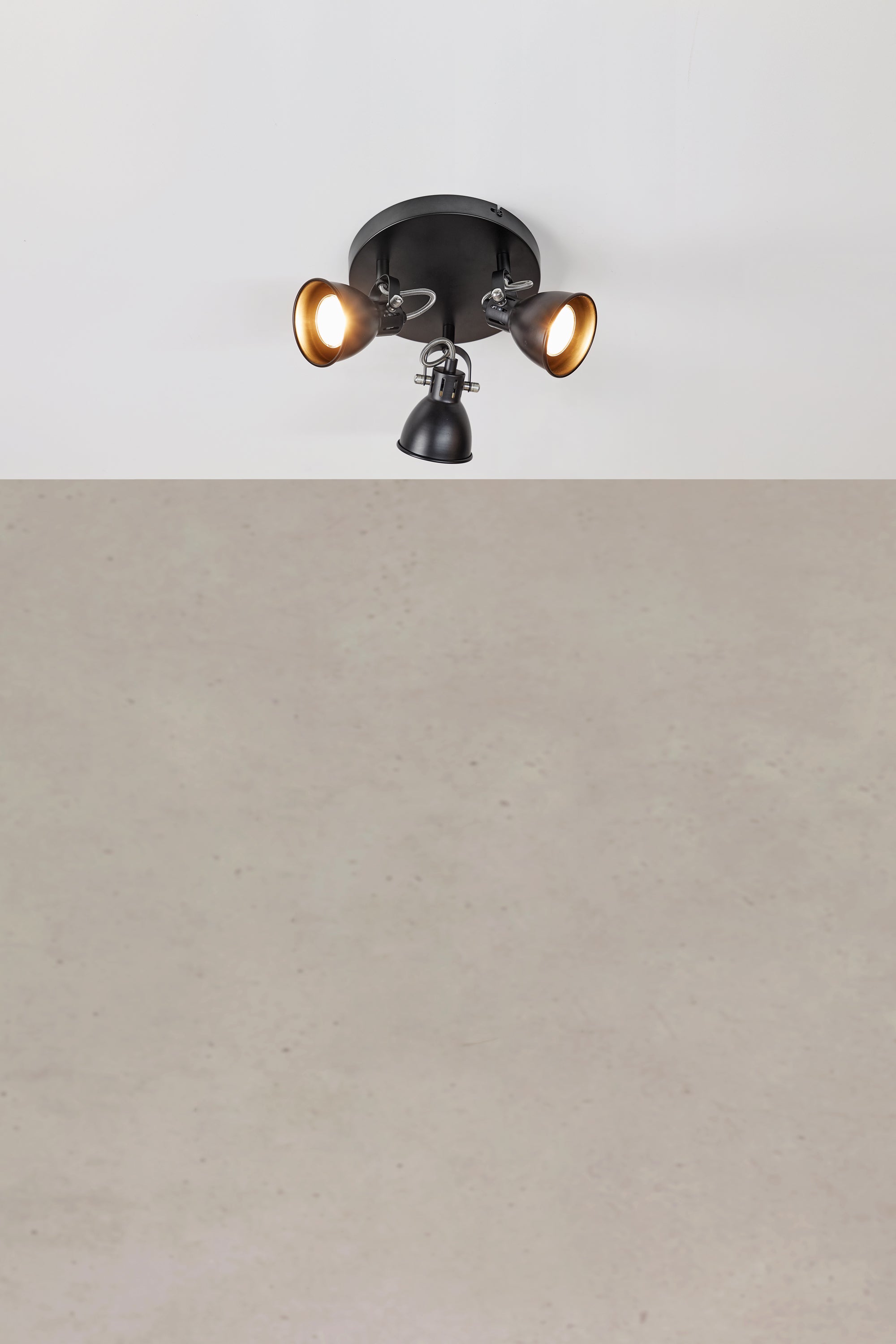 MION taklampa 3L Matt Black