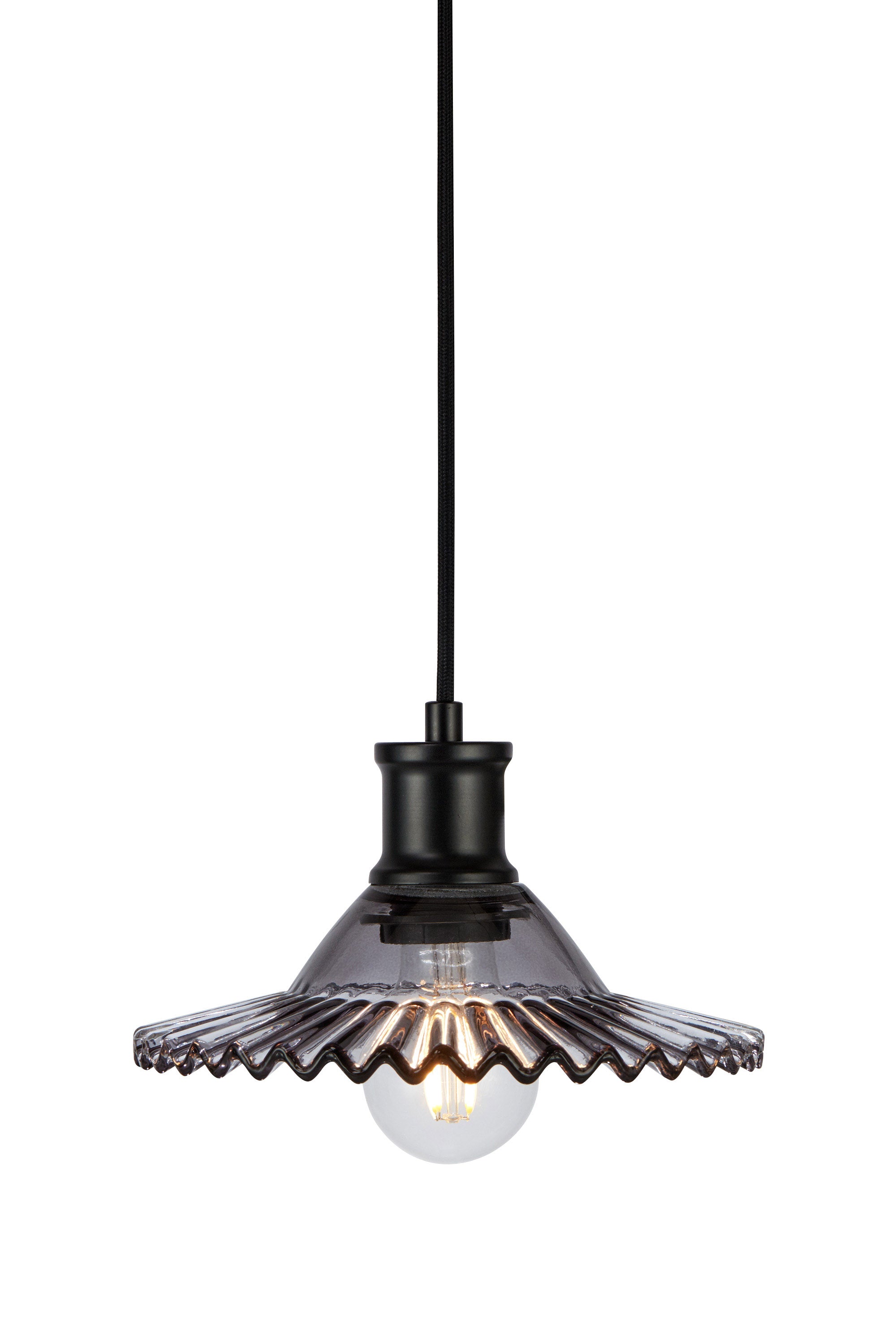 NOVIA taklampa 1L Black/Smoke